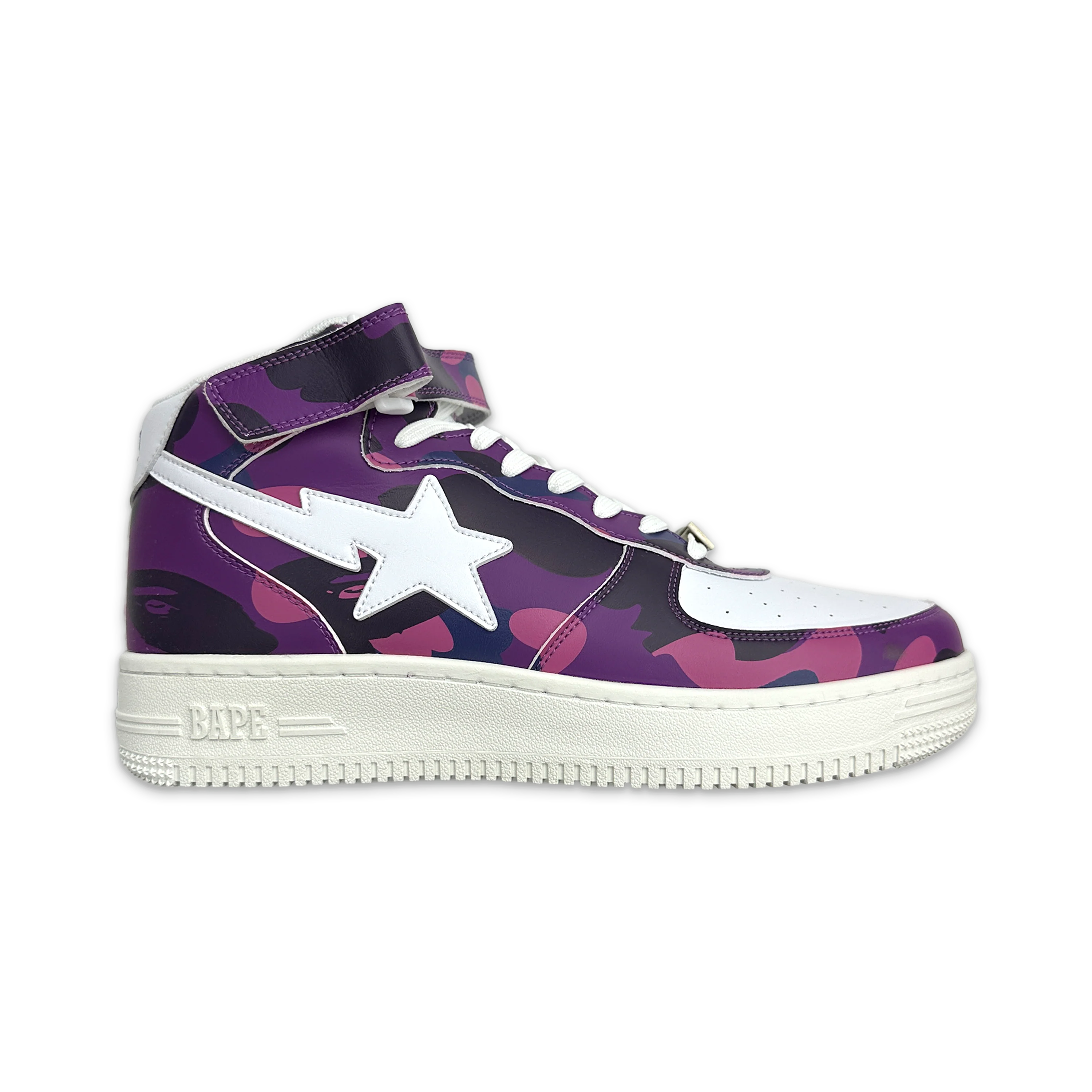 Bapesta Mid "Purple Camo White"