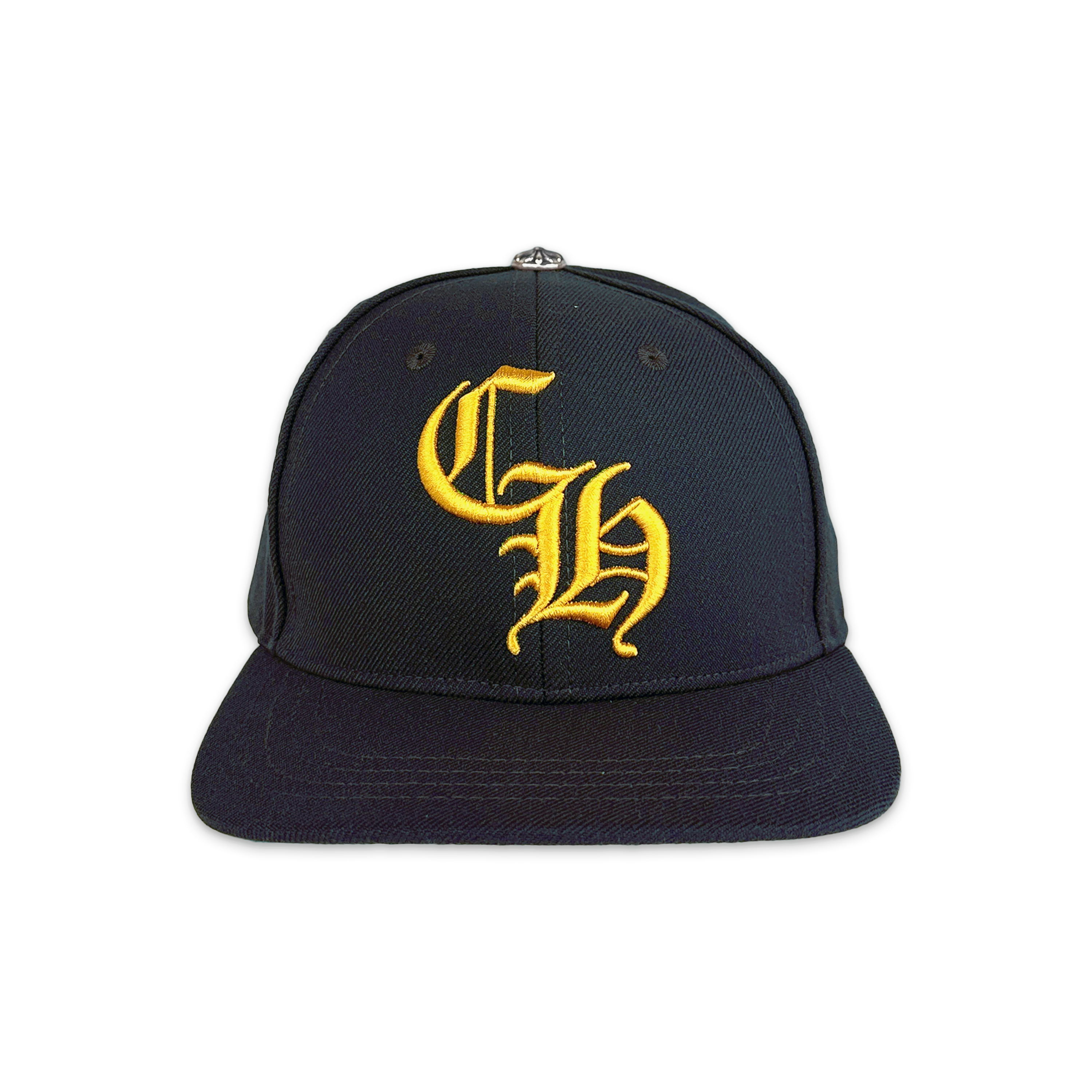 Baseball Snapback Hat "Black/Gold"