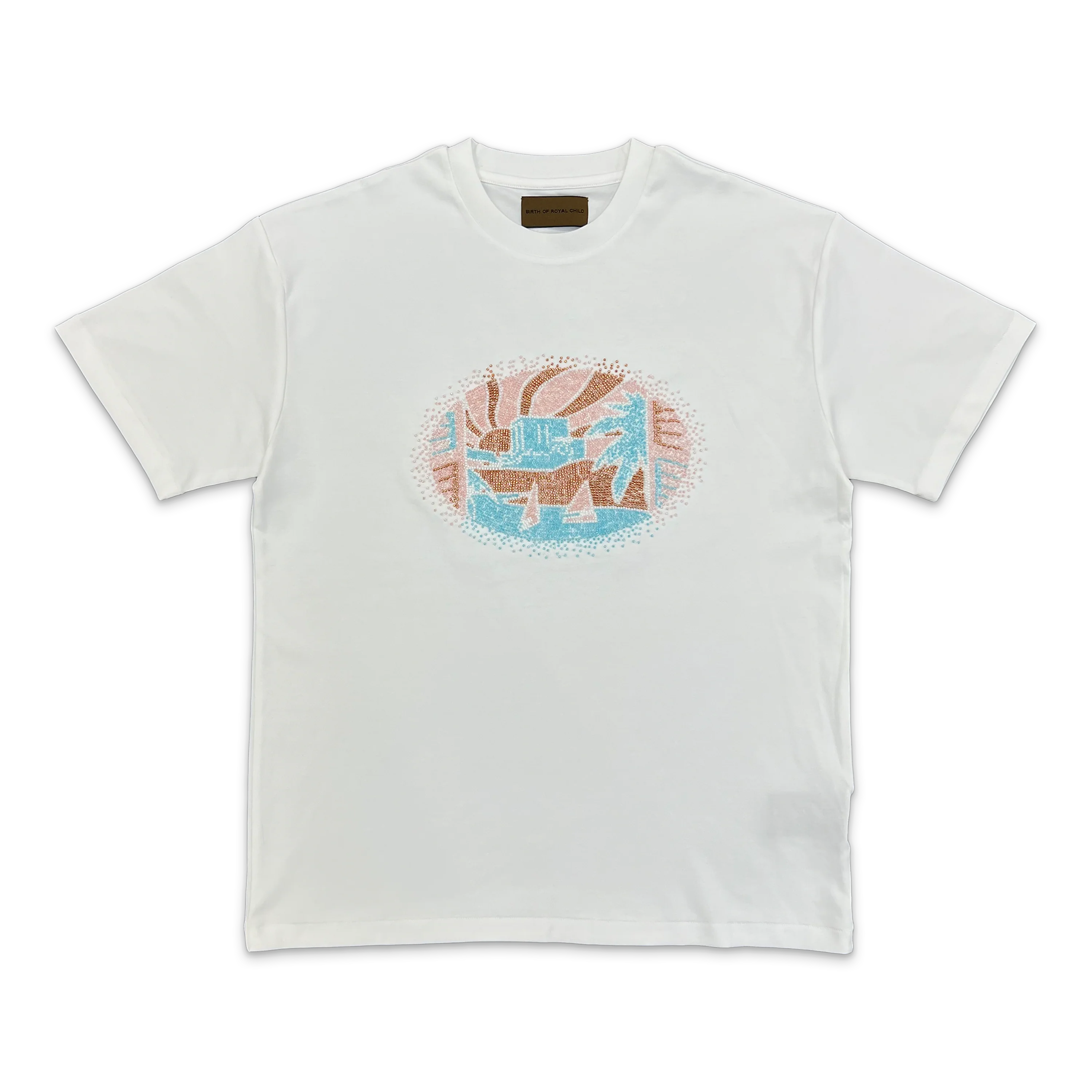 Beaded Nile River Tee “White”