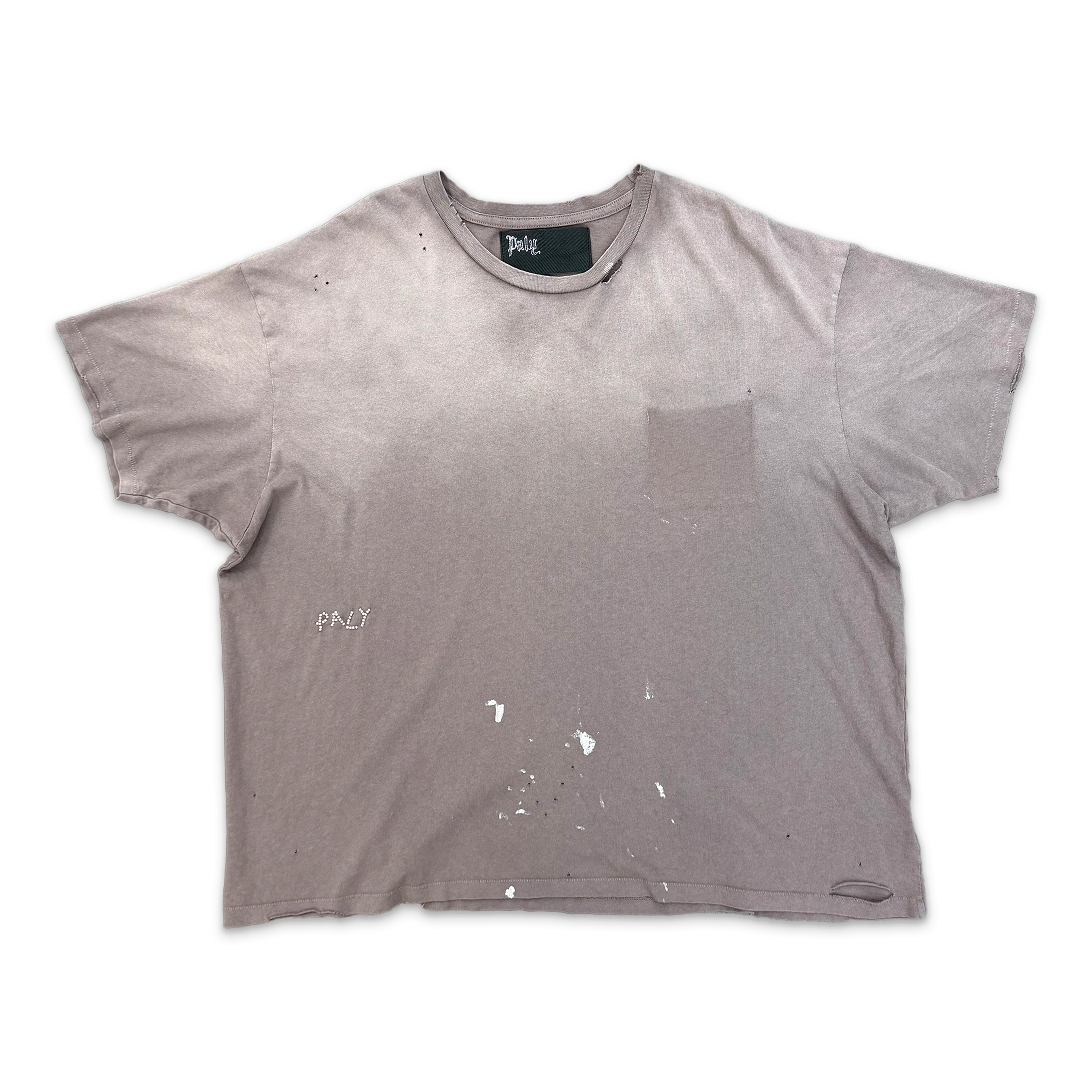 Beaded Tee "Faded Brown"