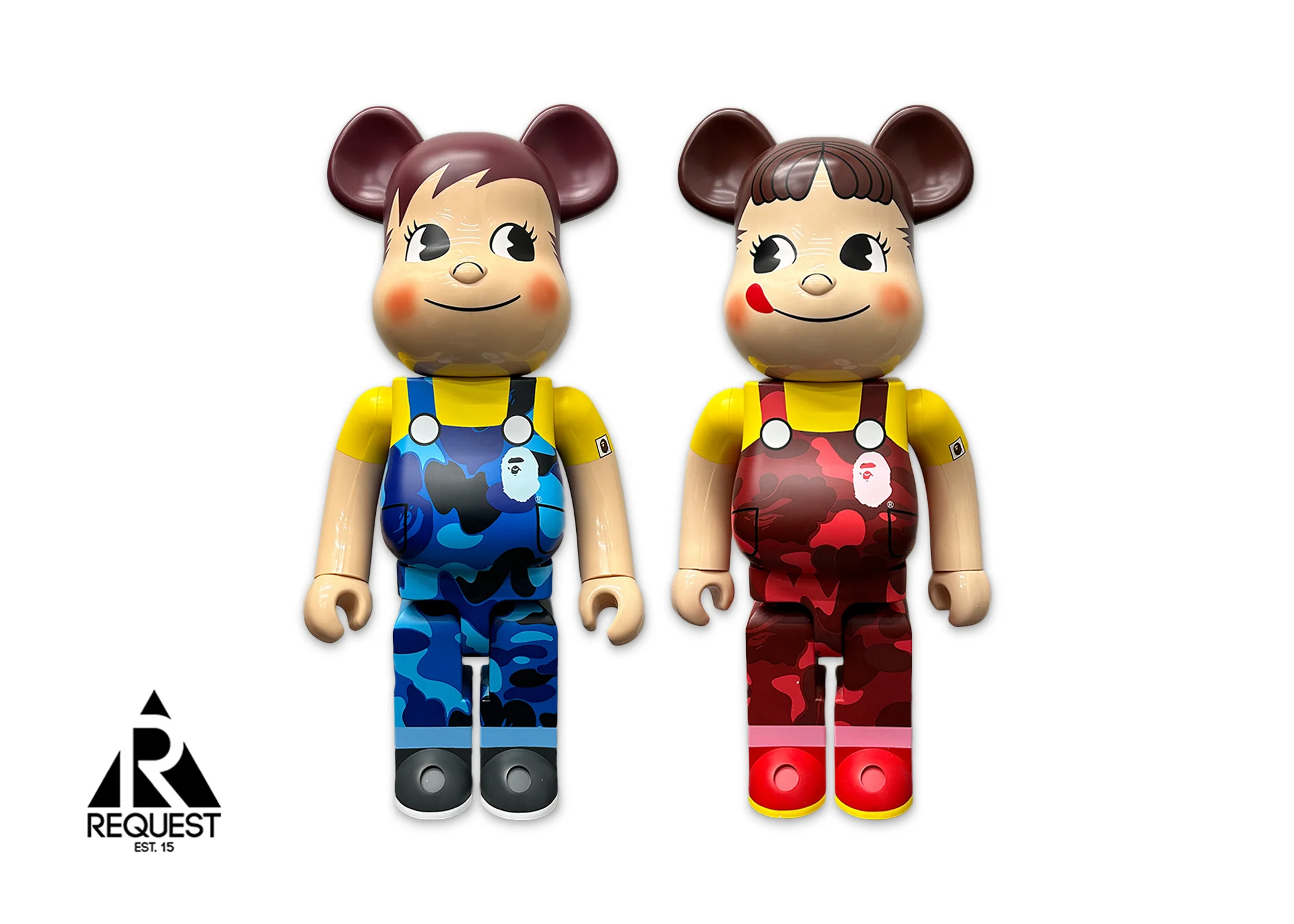 Bearbrick 1000% "BAPE x Peko-Chan & Poko-Chan Blue/Pink Set"