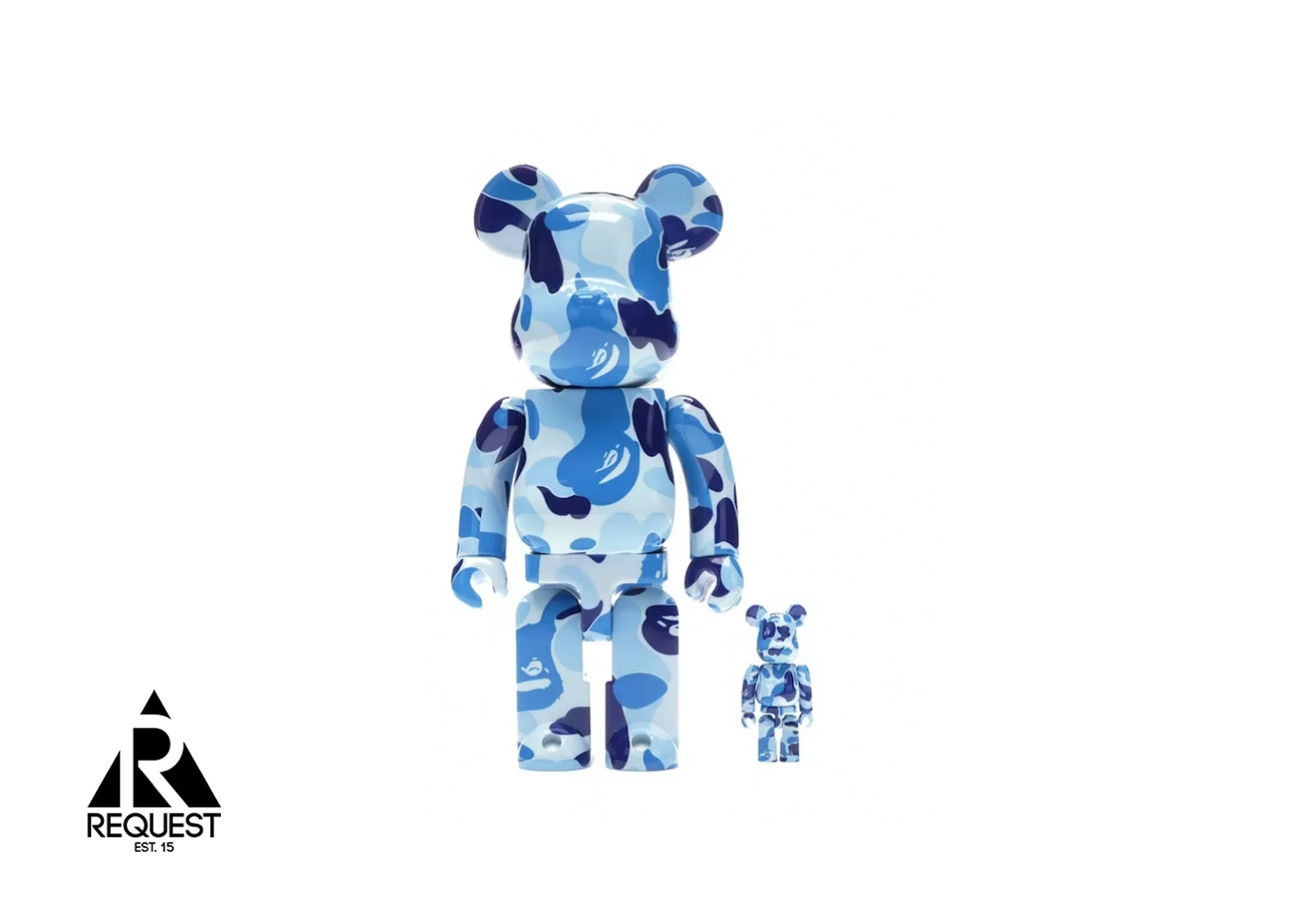 Bearbrick x Bape 400% & 100% "Blue ABC Camo"