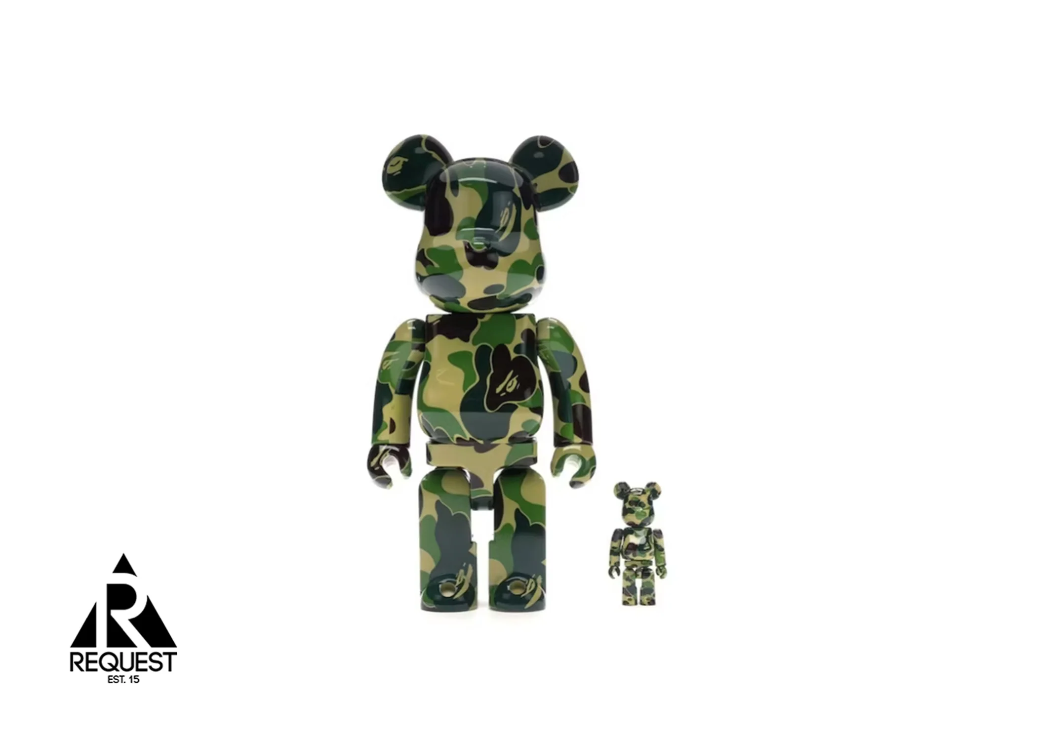Bearbrick x Bape 400% & 100% "Green ABC Camo"