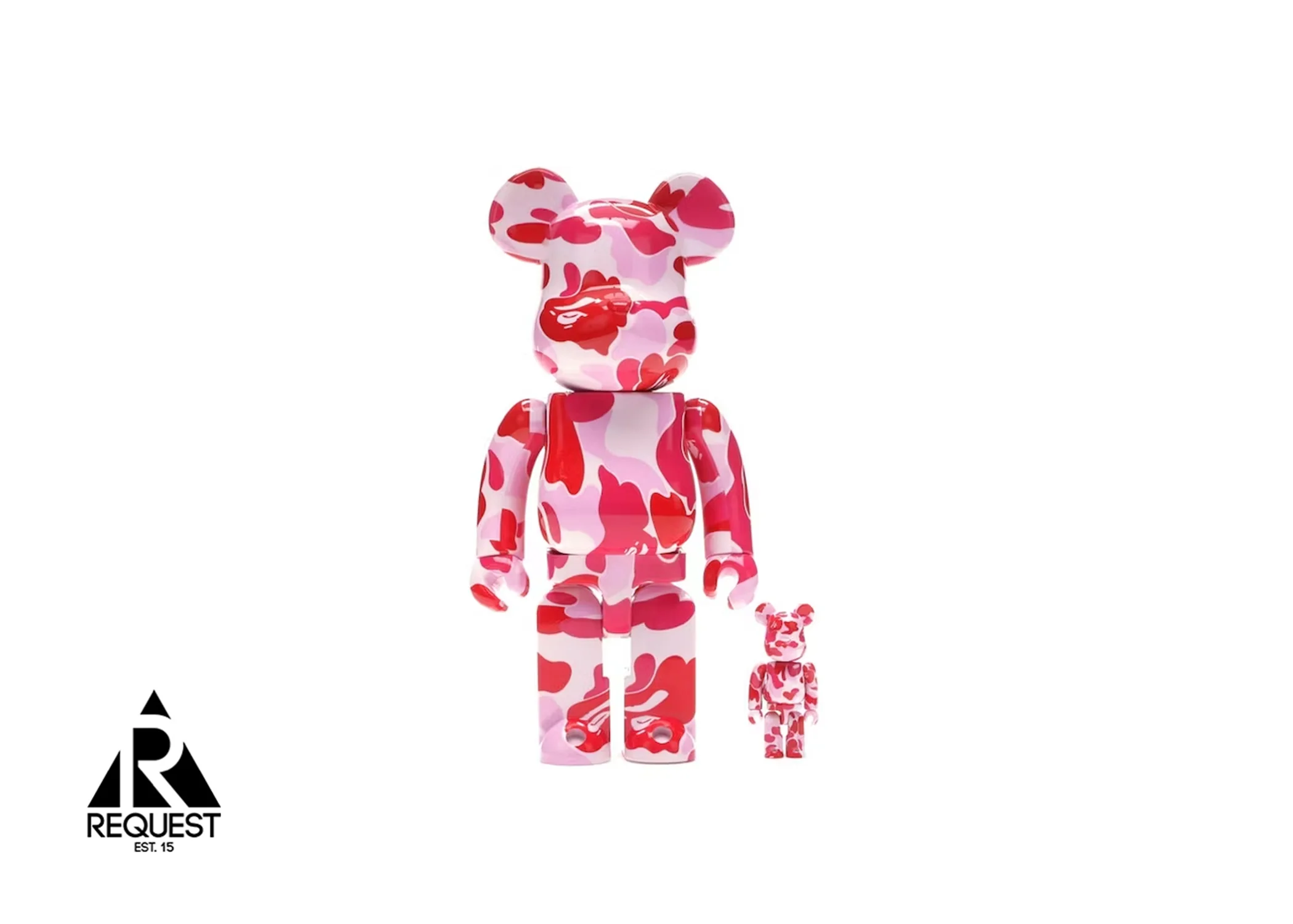 Bearbrick x Bape 400% & 100% "Pink ABC Camo"