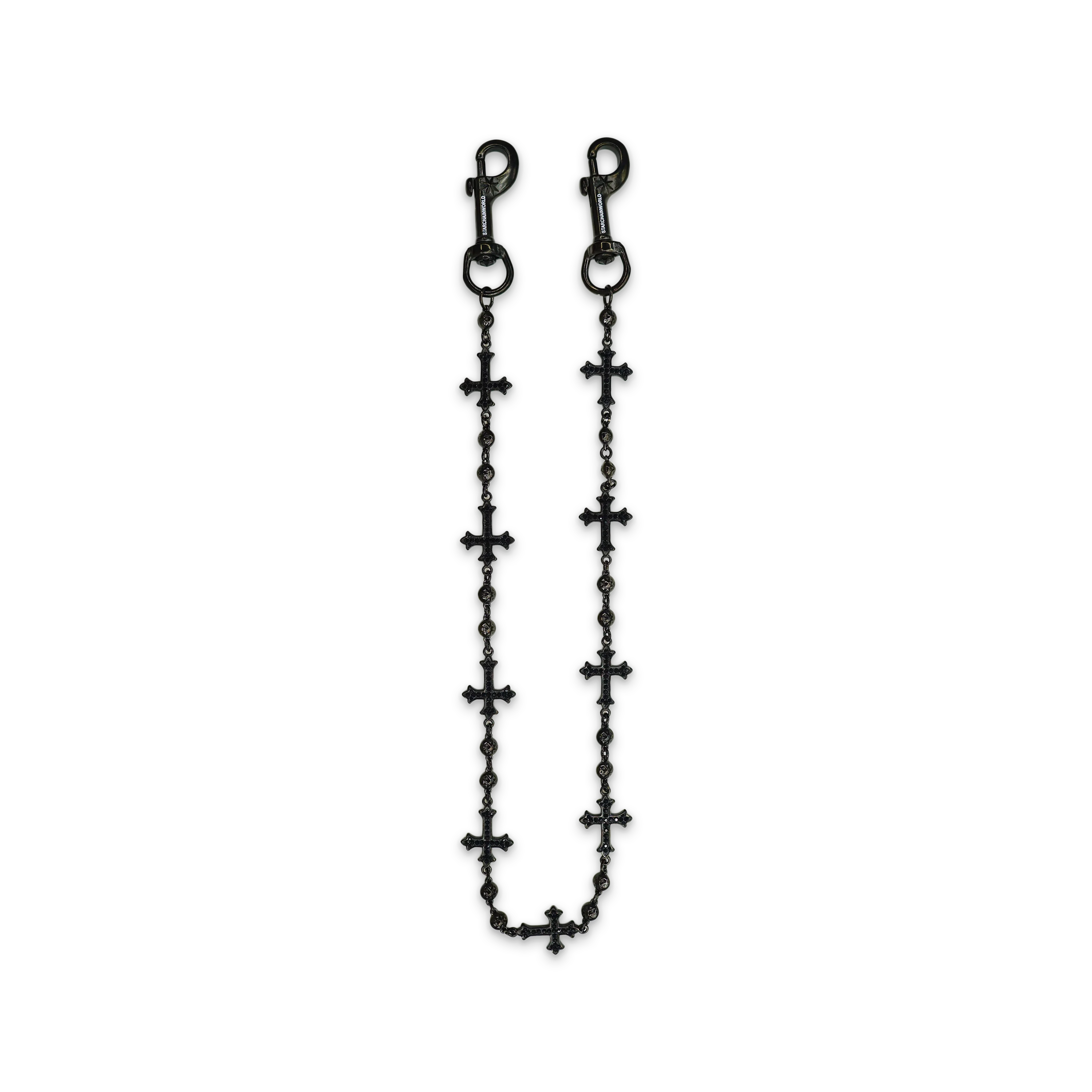Black Cross Wallet Chain