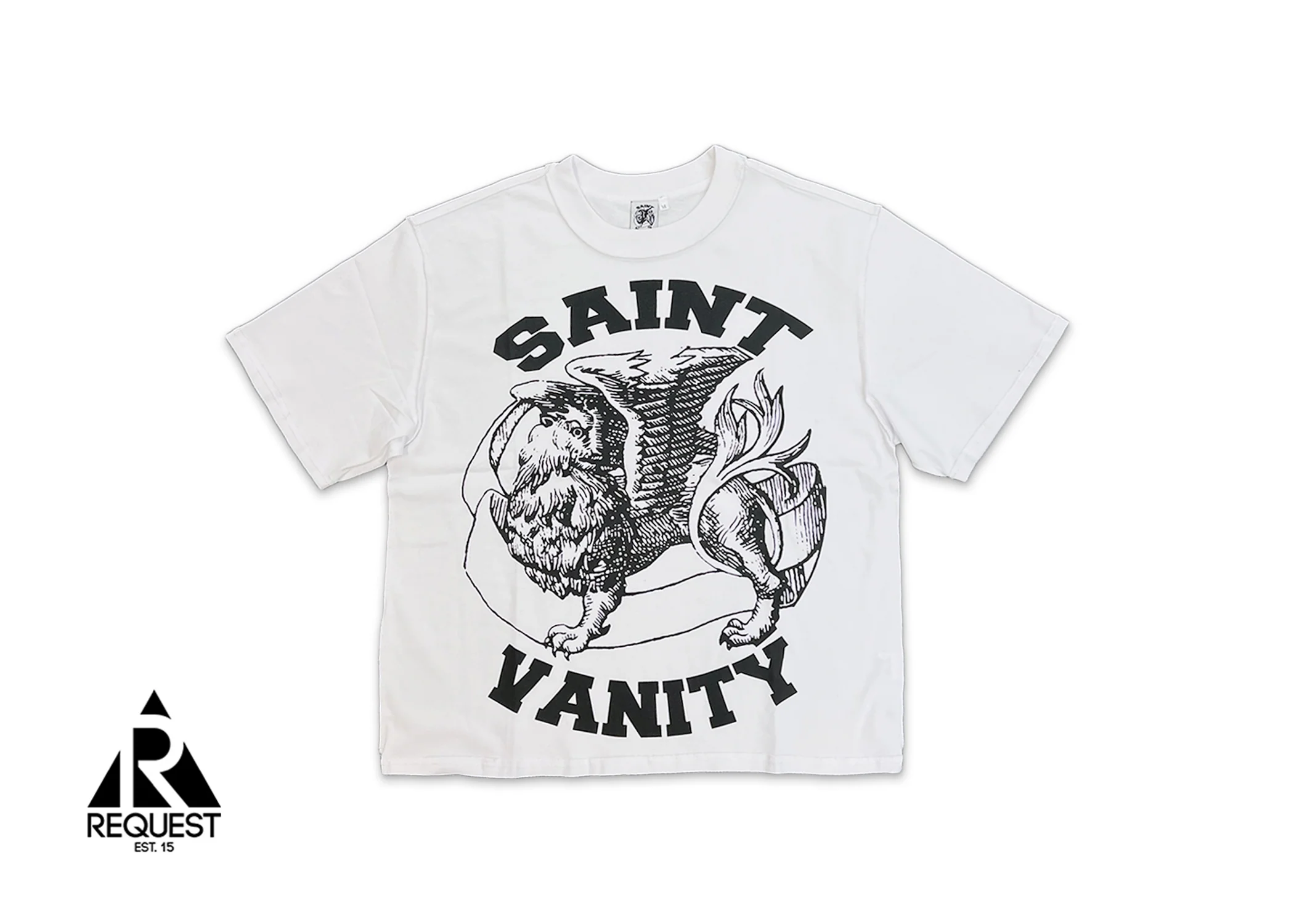 Black Logo Tee "White"