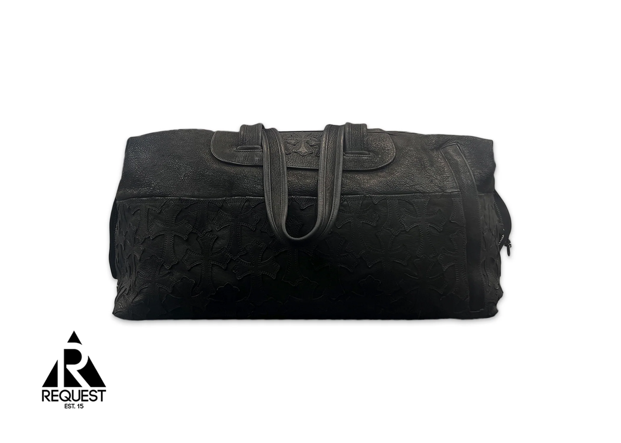 Blistered Leather Duffle Bag "Black"