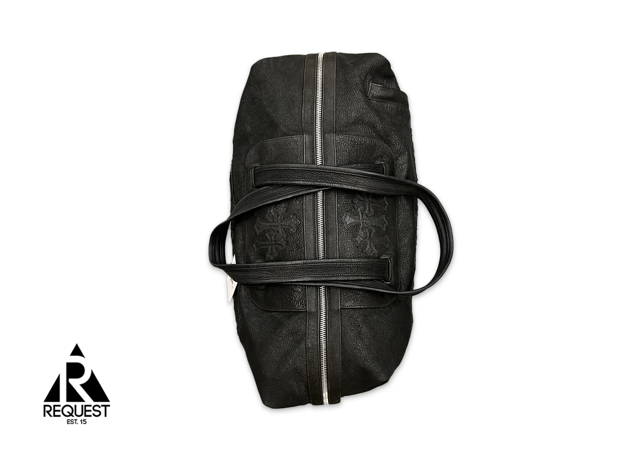 Blistered Leather Duffle Bag "Black" - Image 2