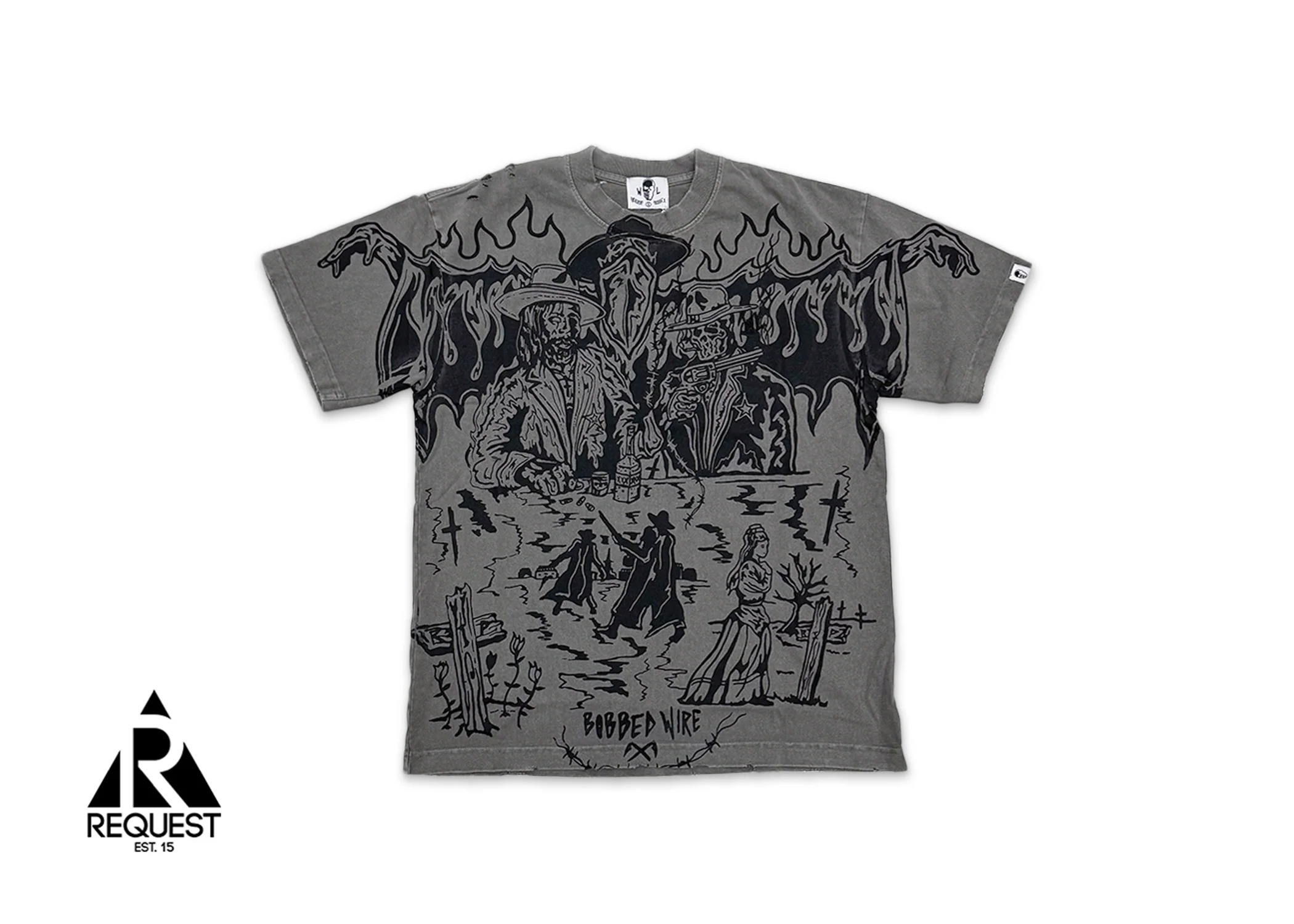 Bobbed Wire Tee "Grey"
