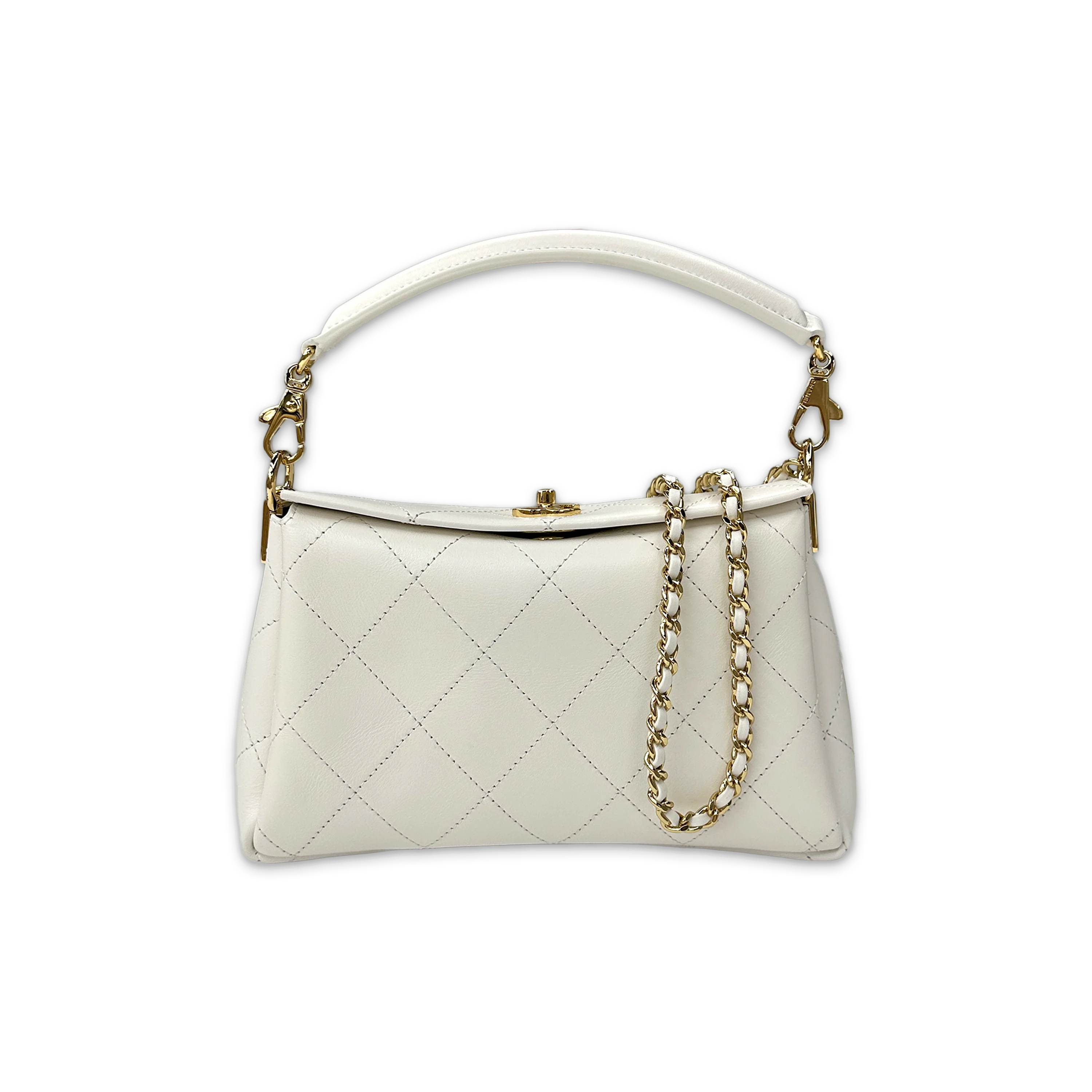 Boho Mini Top Closure Bag "White"