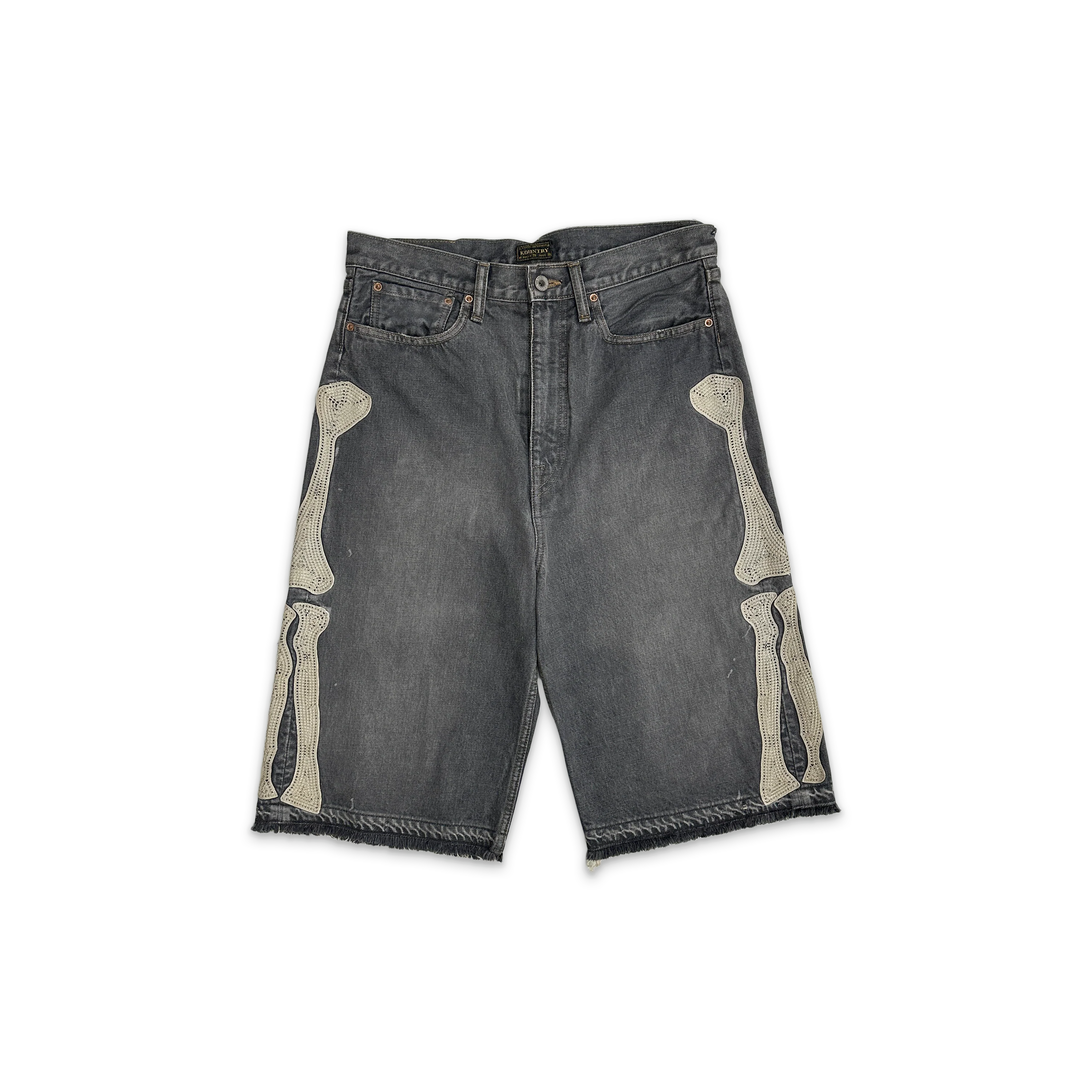Bone 5 Pocket Denim Shorts "Grey"