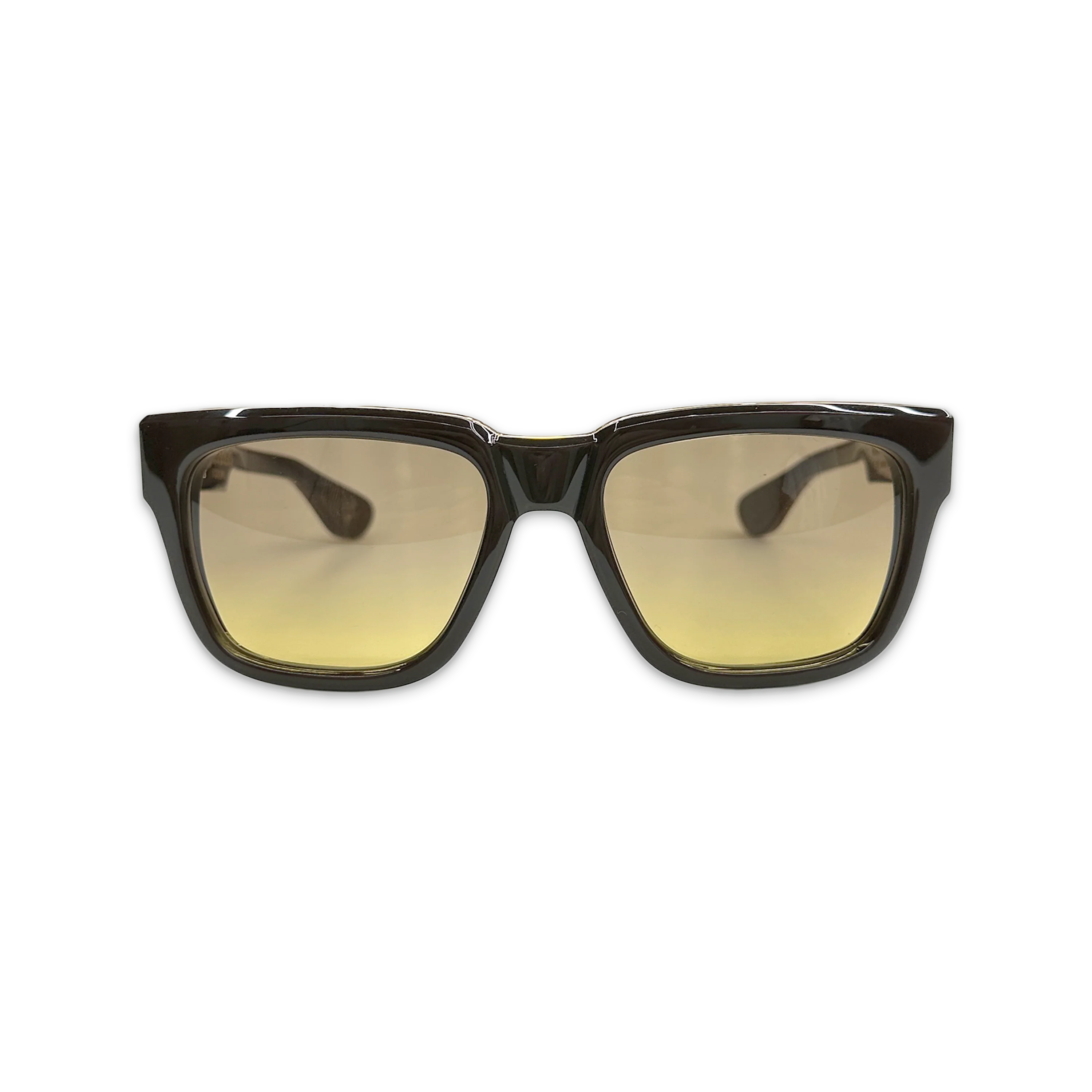 Box Officer Striped Sunglasses "Brown & Gold"