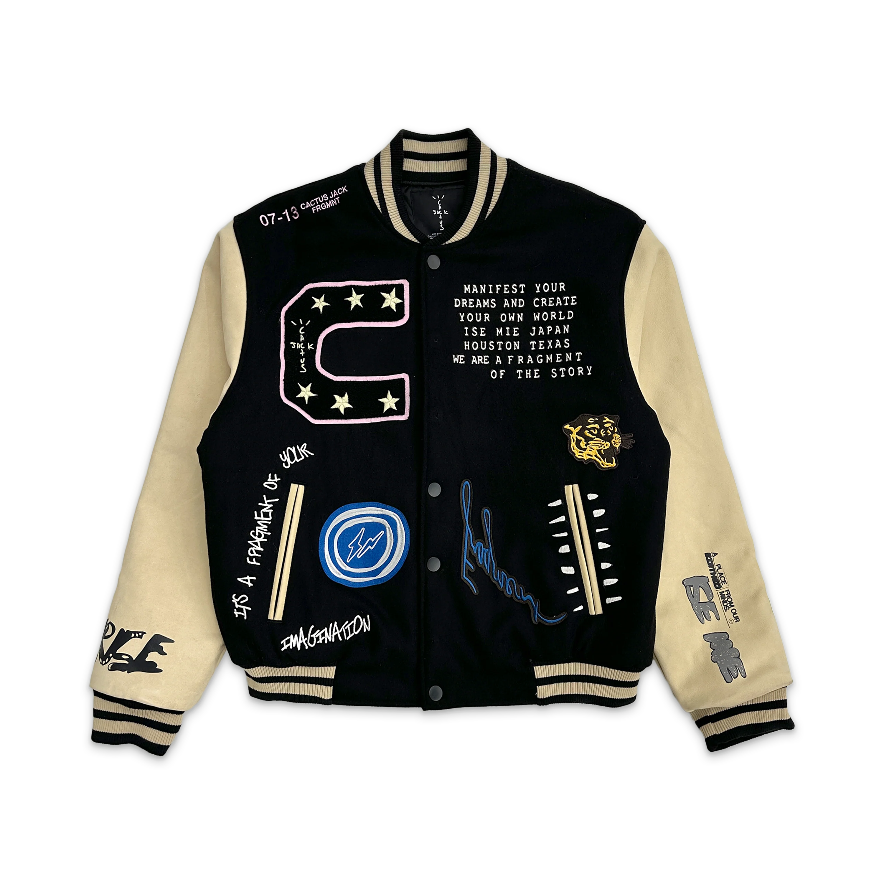 Cactus Jack For Fragment Manifest Letterman Jacket "Brown/Cream"