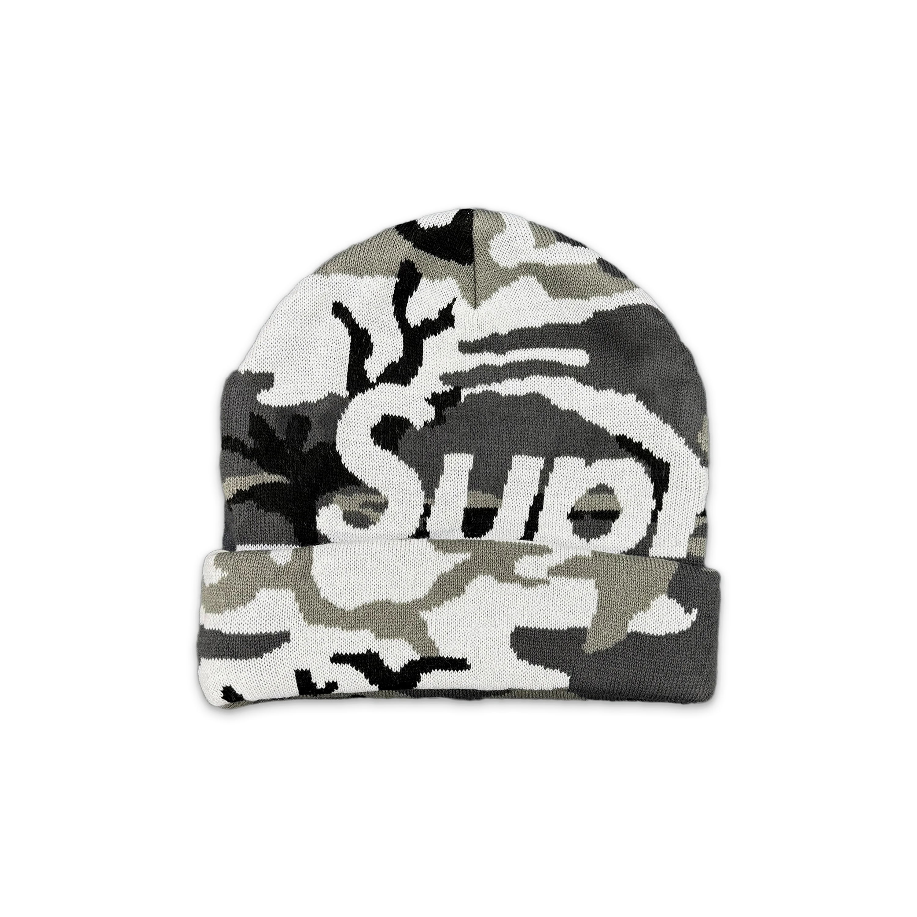 Camo Big Logo Beanie FW25 "Snow Camo"