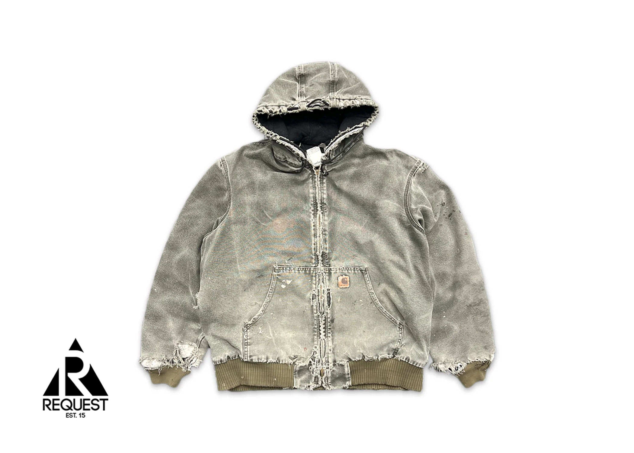Carhartt Thrashed Hooded Zip Up Jacket "Moss"