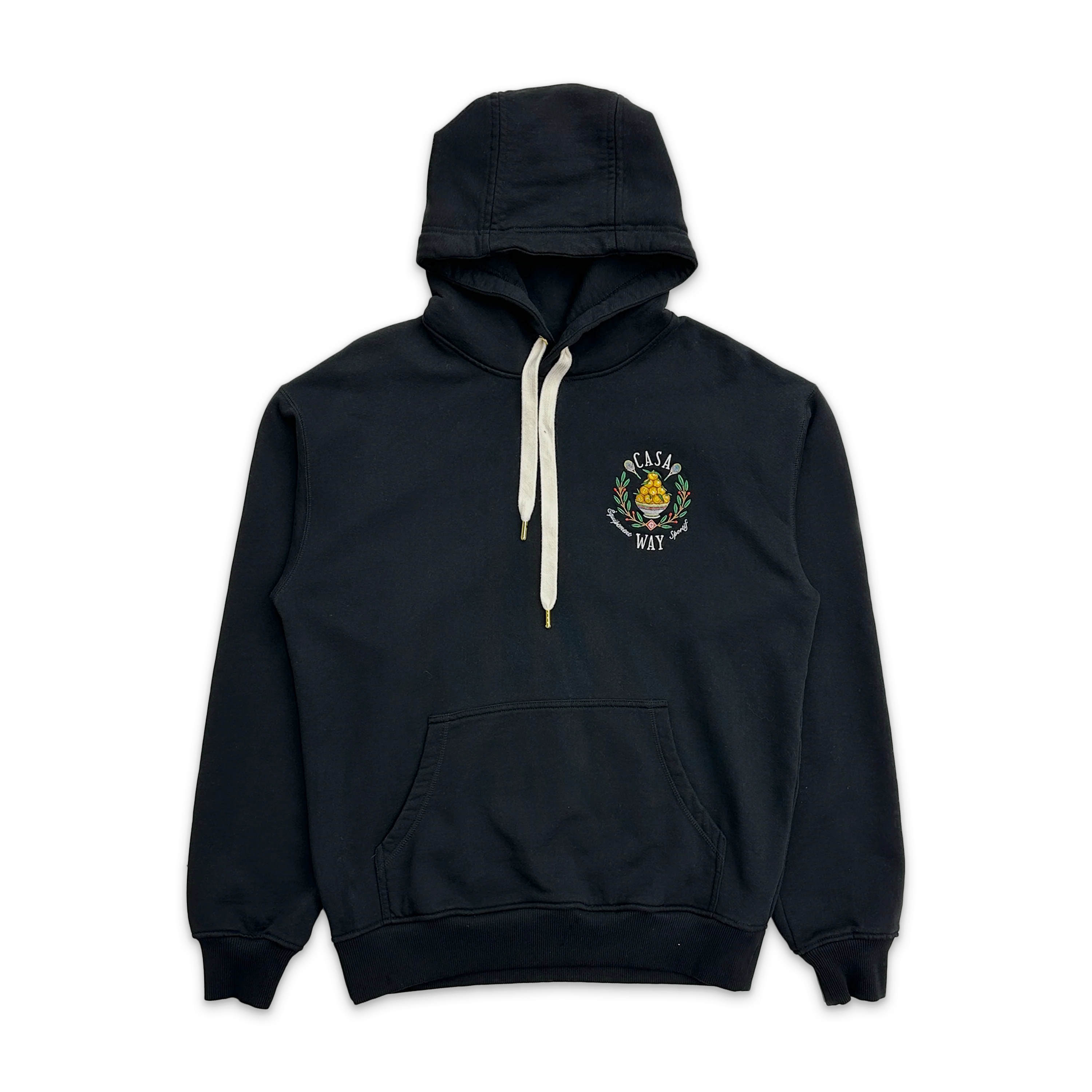 Casa Way Embroidered Hooded Sweatshirt "Black"