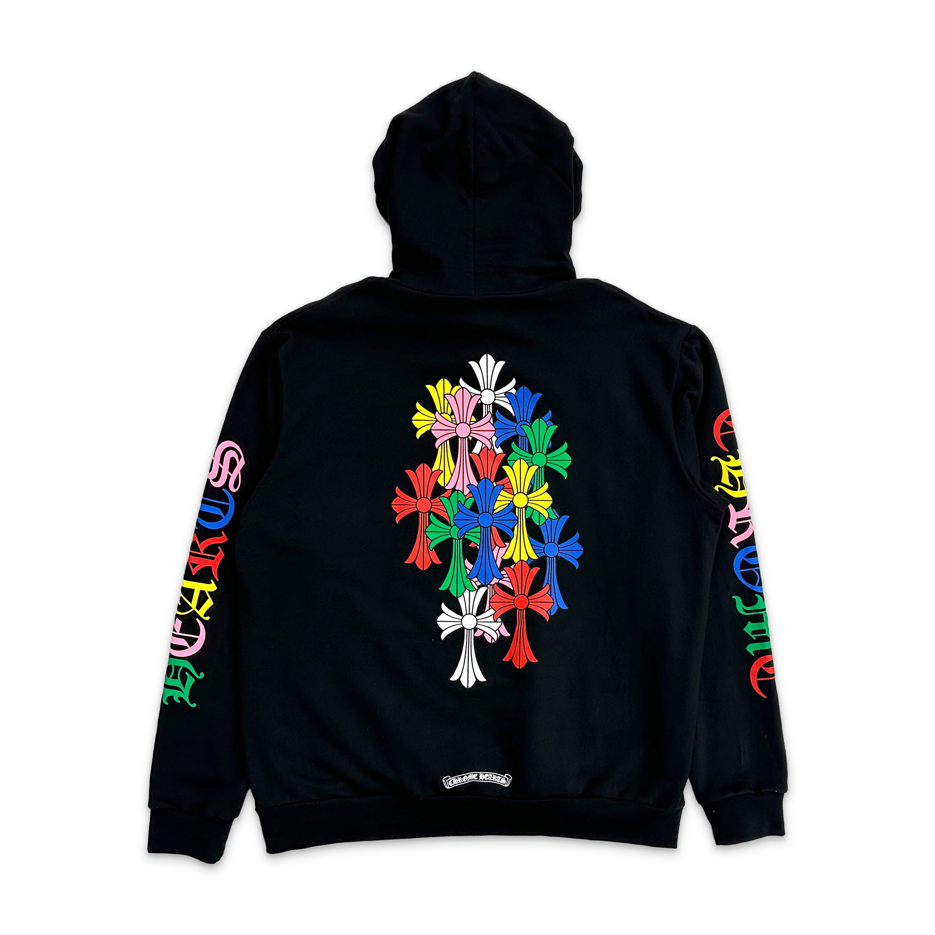 Cemetery Cross Print Pullover Hoodie "Black Multi" - Image 2