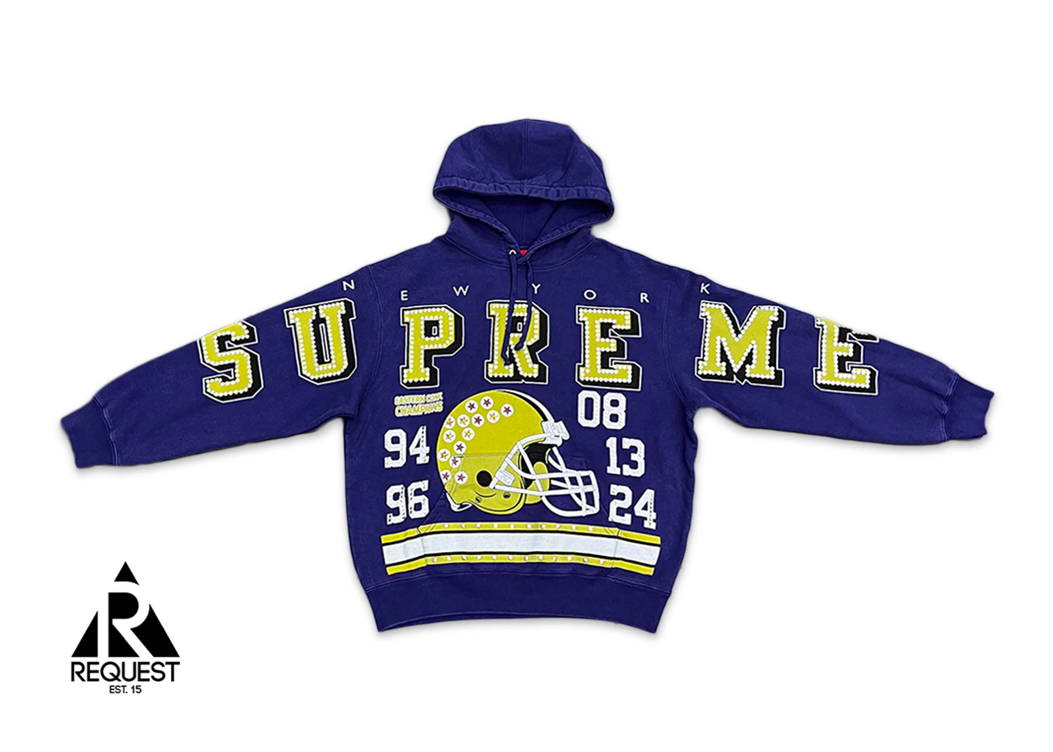 Champions Studded Hooded Sweatshirt "Dark Royal" - Image 2