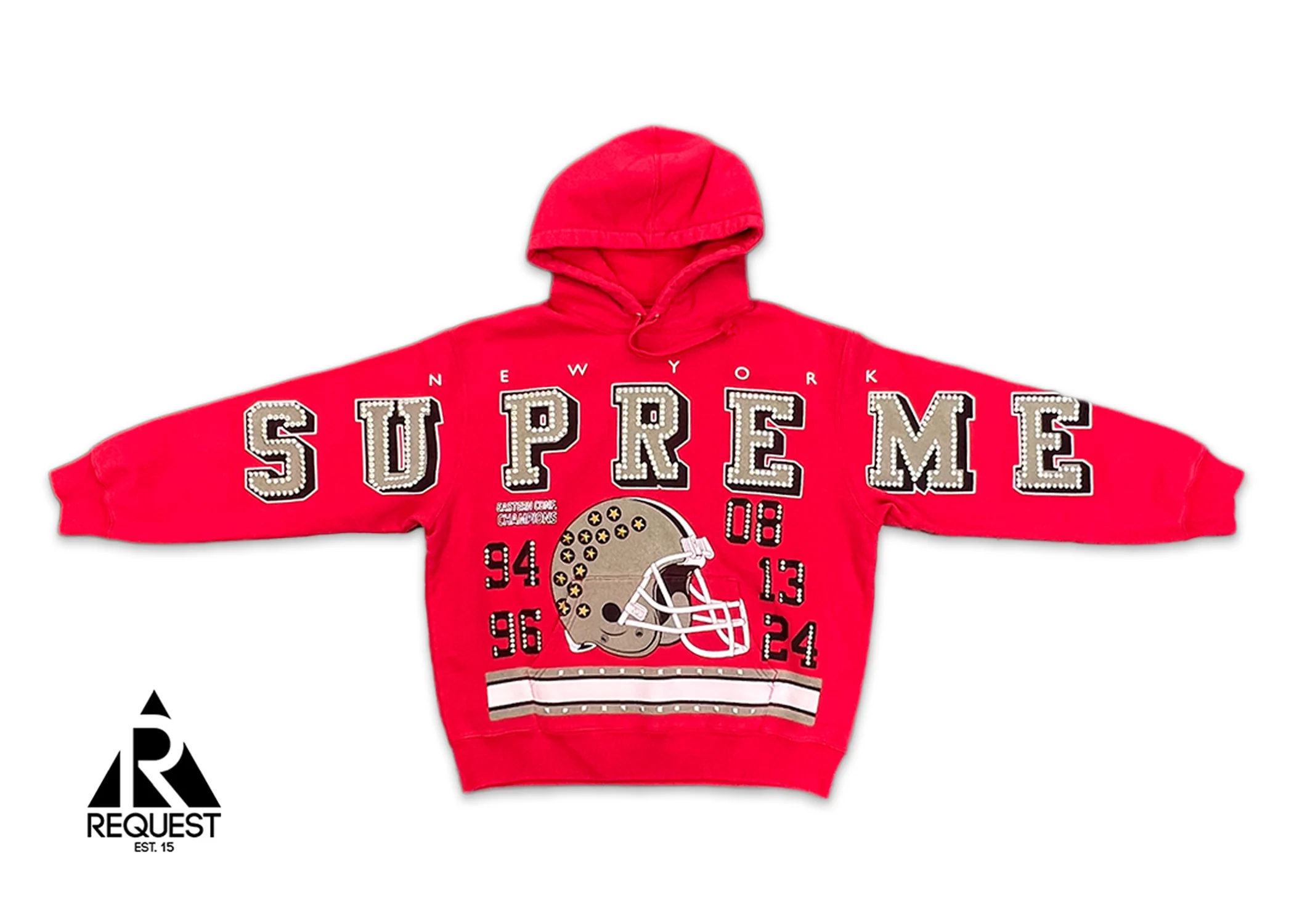 Champions Studded Hooded Sweatshirt "Red" - Image 2