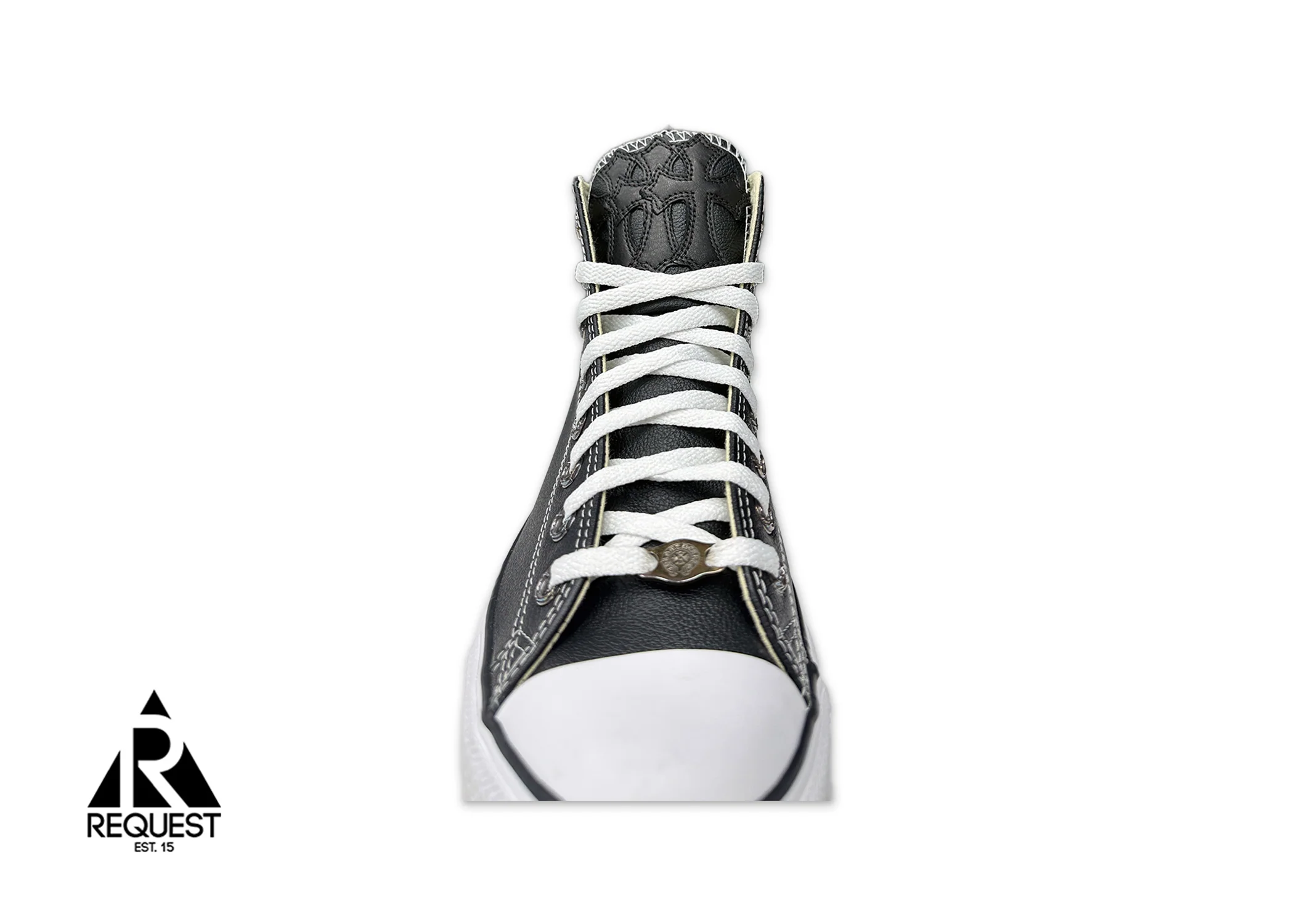 Chrome Hearts Chuck Taylor All Star Leather High Top "Black" - Image 2