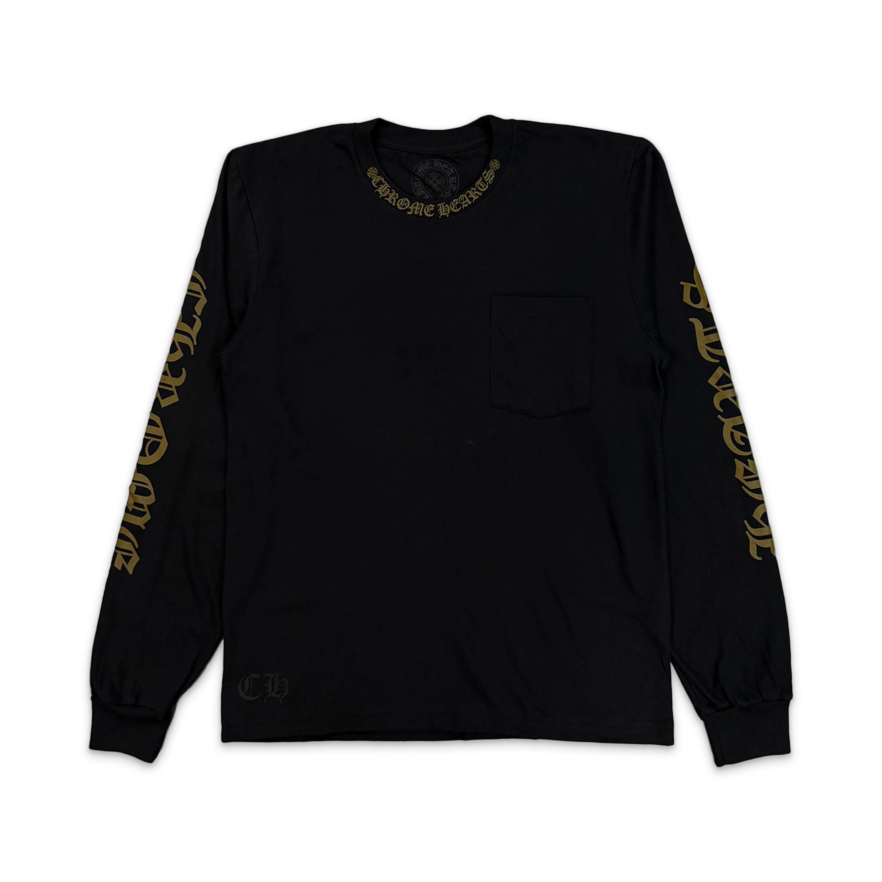Chrome Hearts Neck Logo Pocket L/S Tee "Army Green"