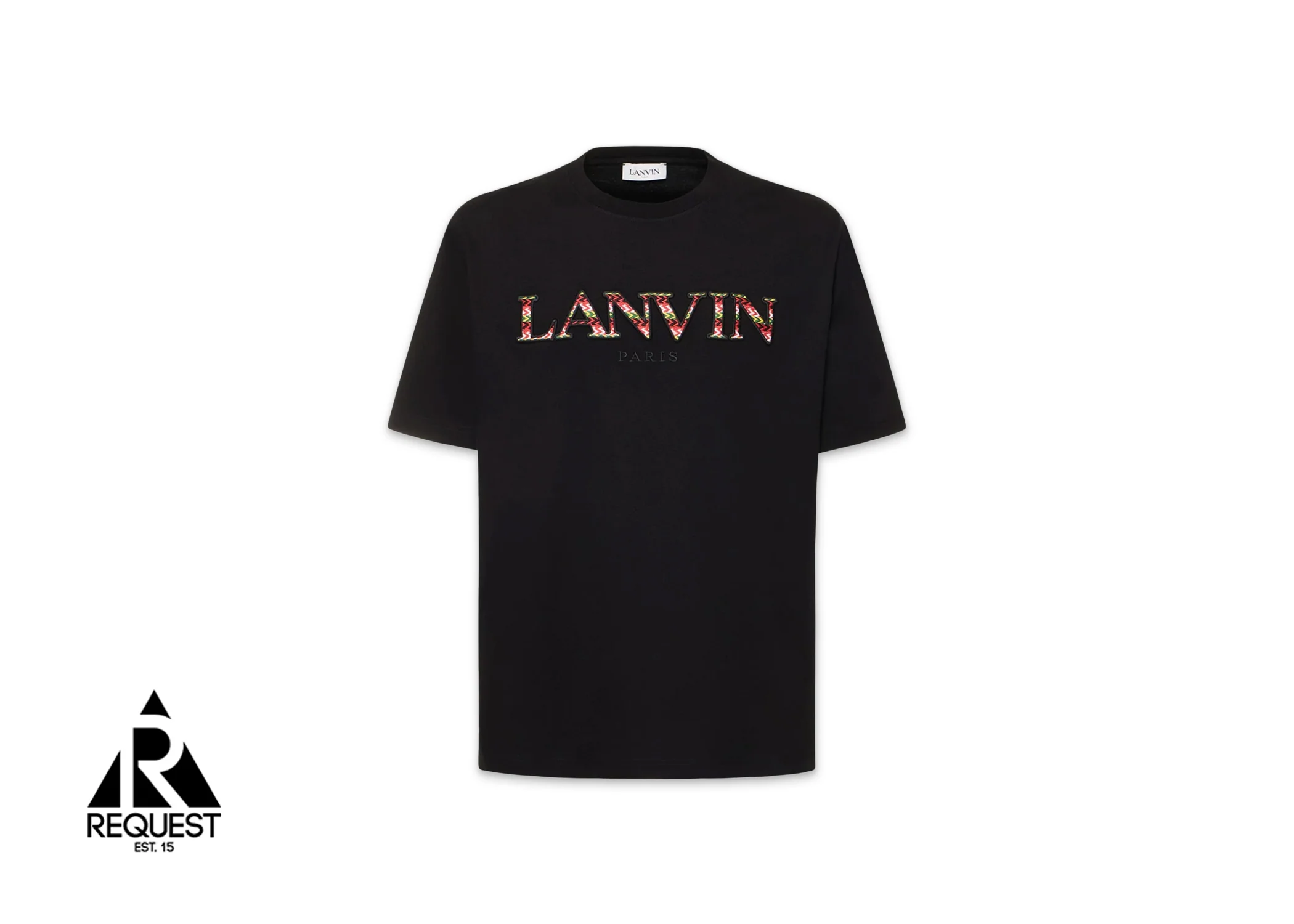 Classic Curb Embroidered Tee "Black"