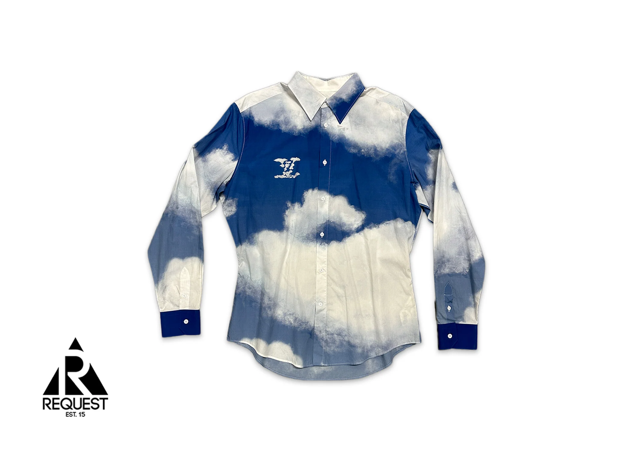 Clouds Button Up Shirt "Blue"