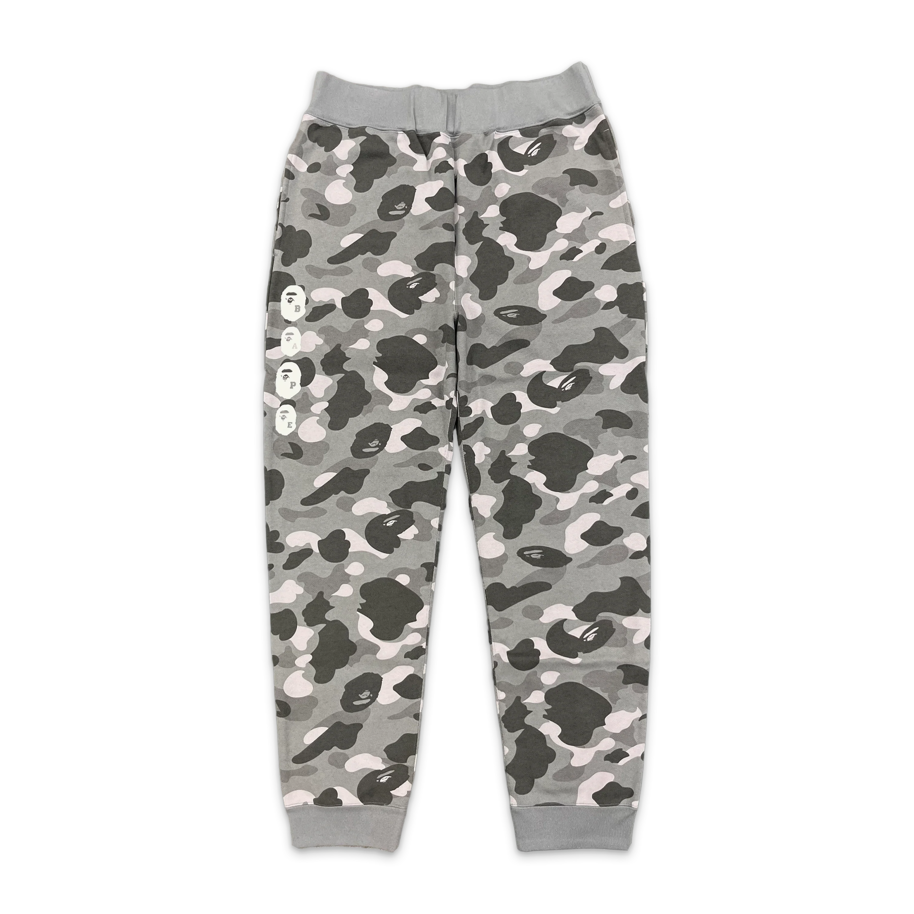 Color Camo Ape Head Logo Sweatpants “Grey”
