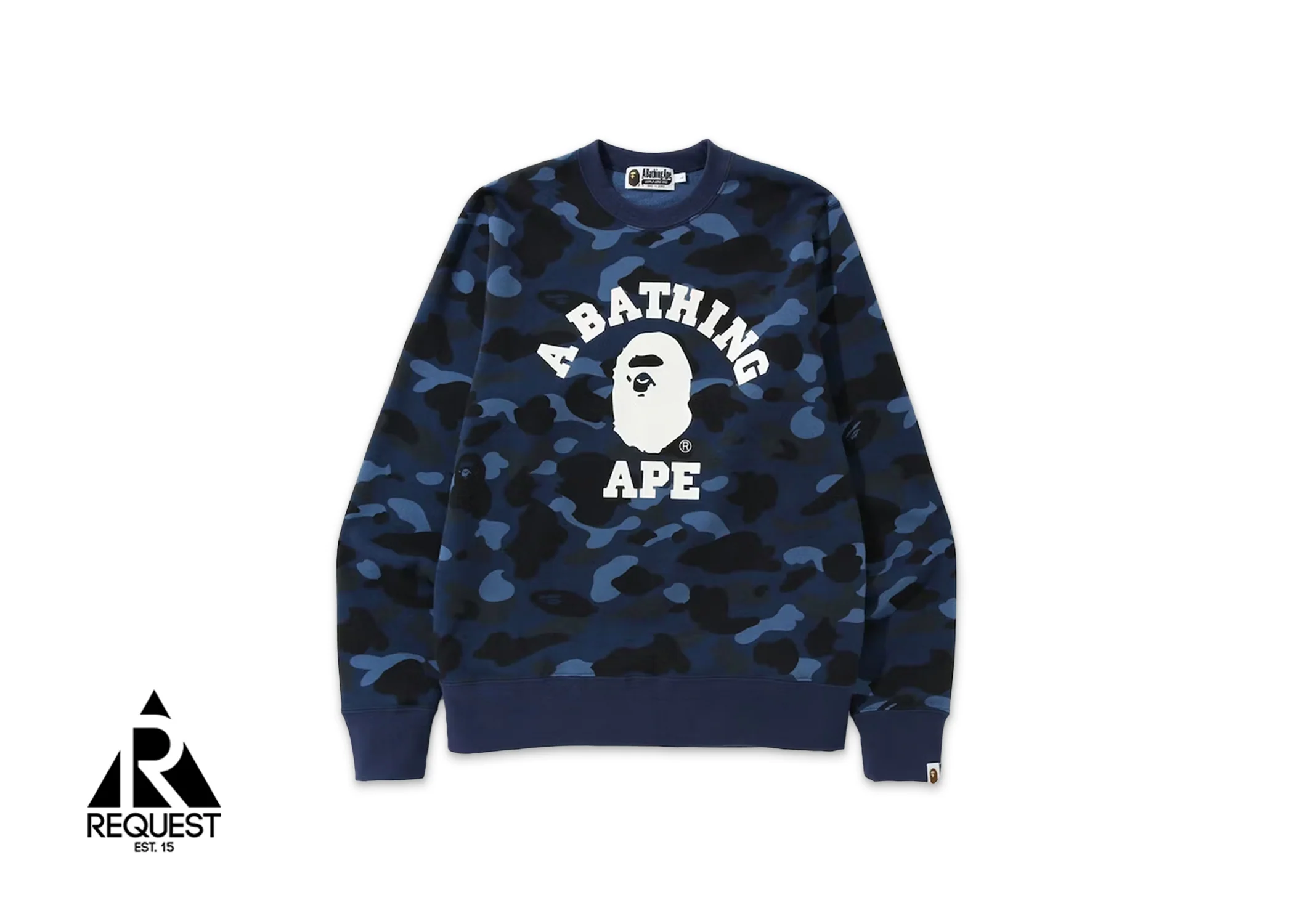 Color Camo College Crewneck “Blue”