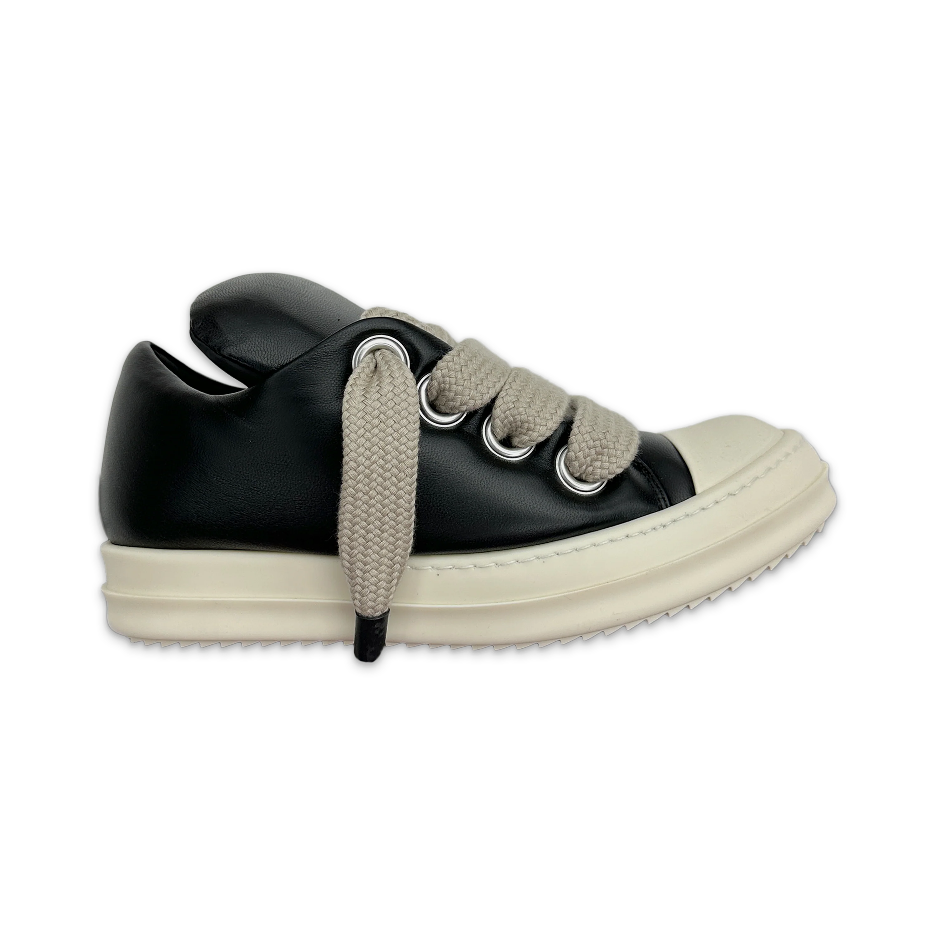 Concordians Jumbo Lace Padded Leather Ramones Low "Black Milk" (W)