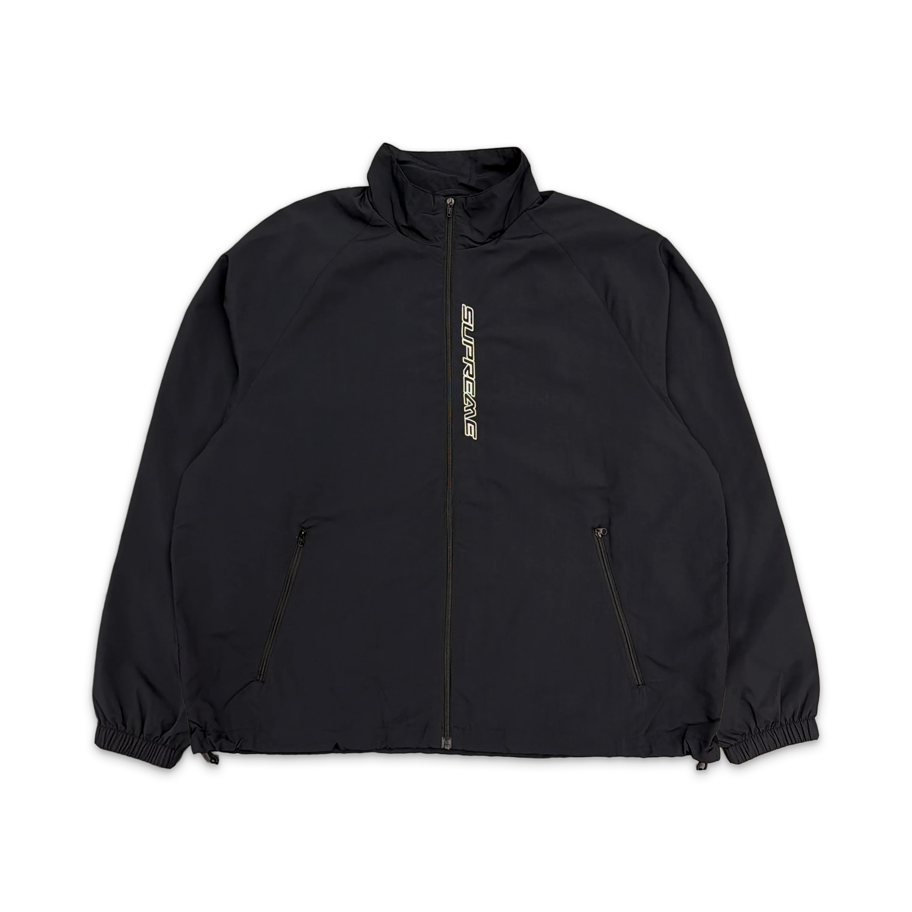 Contrast Zip Track Jacket "Black"