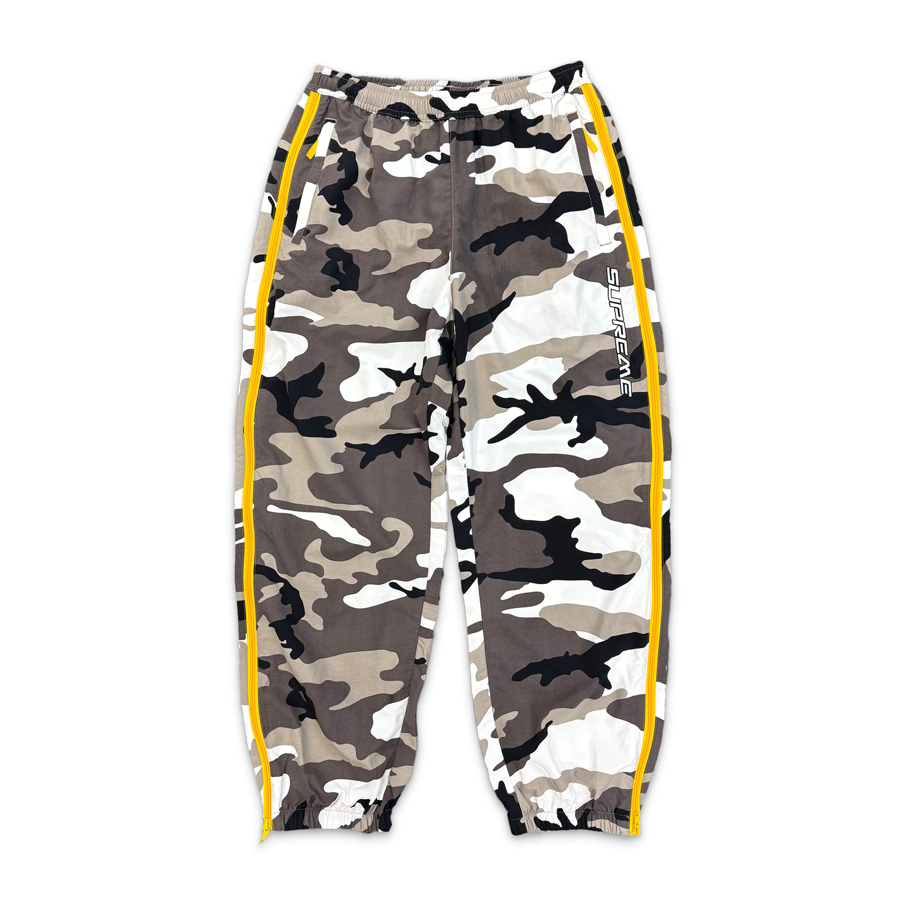 Contrast Zip Warm Up Pants (SS25) "Snow Camo"