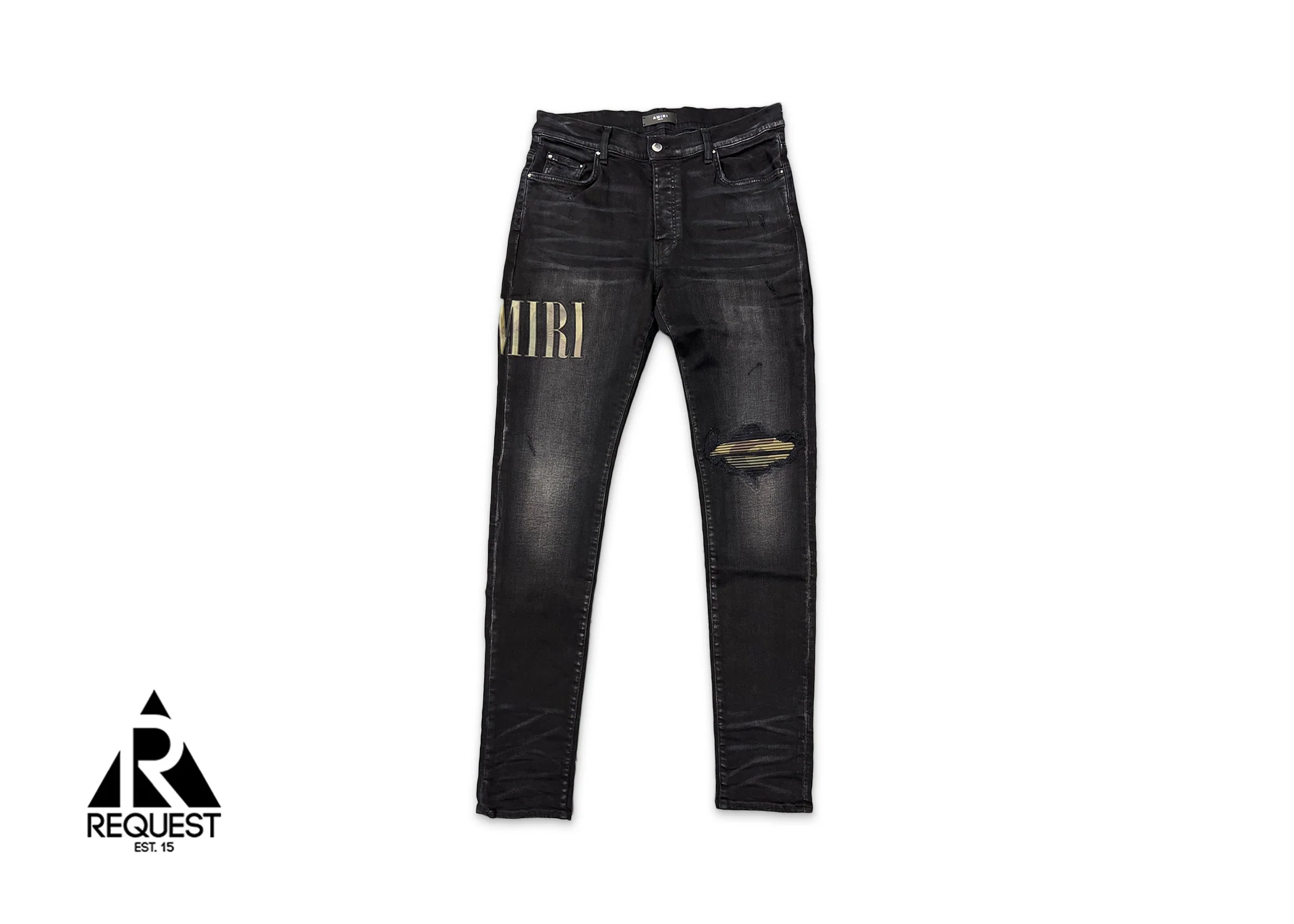 Core Applique "Aged Black" Jeans