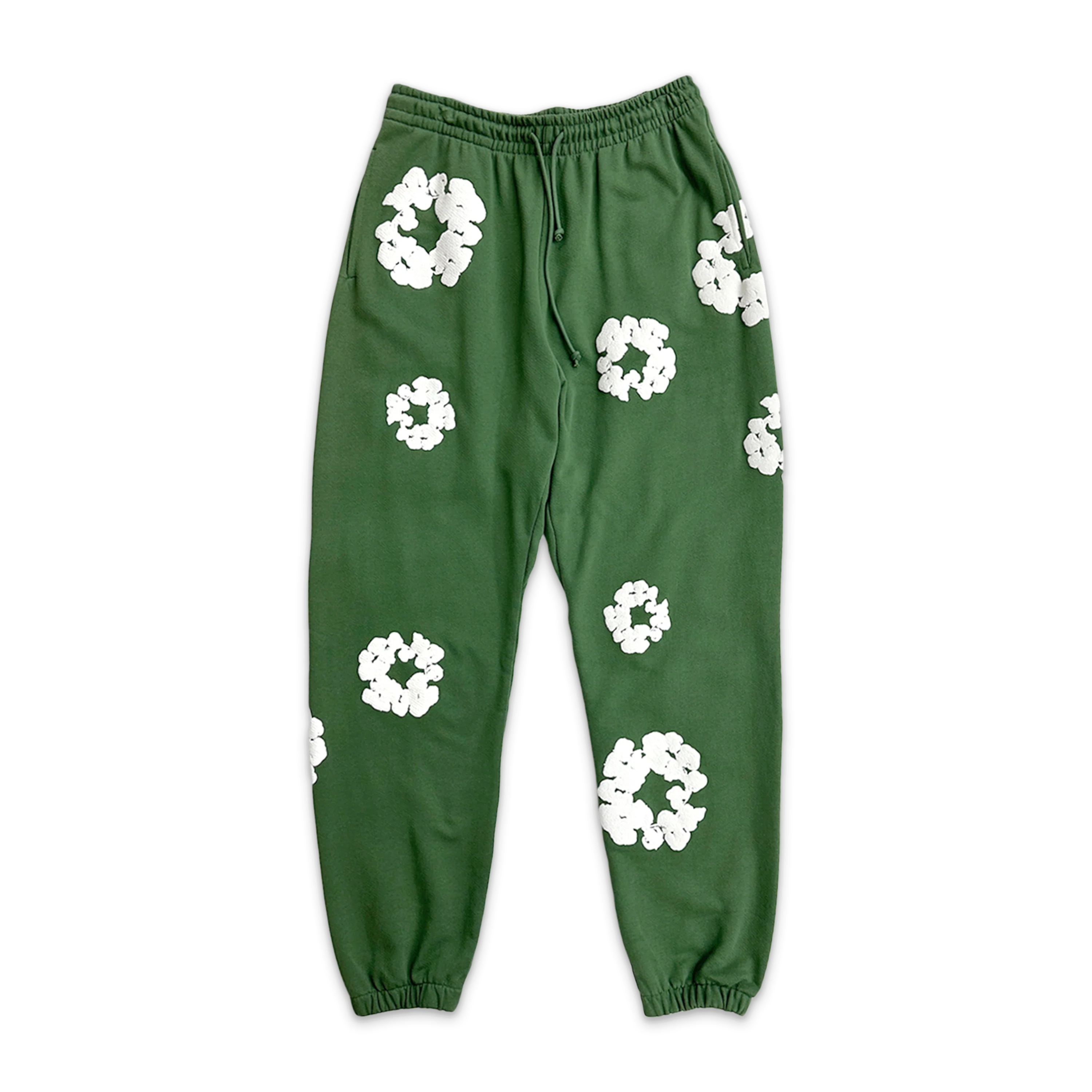 Cotton Wreath Sweatpants "Green"