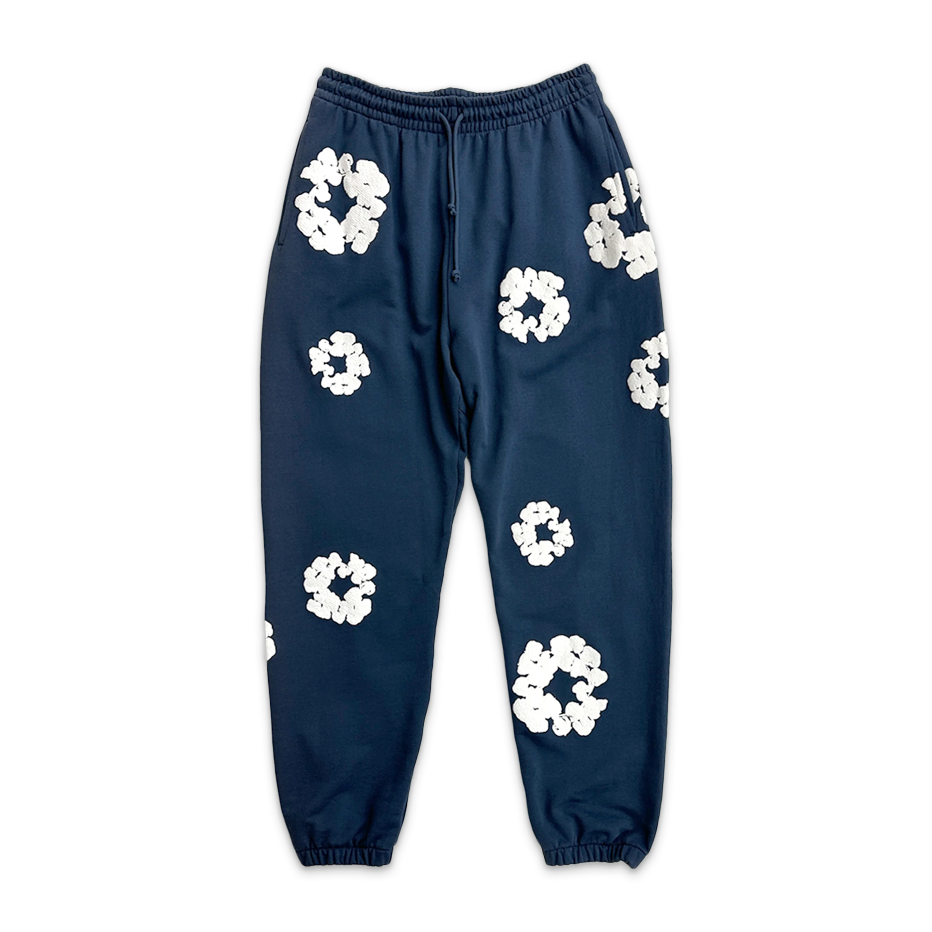 Cotton Wreath Sweatpants "Navy"