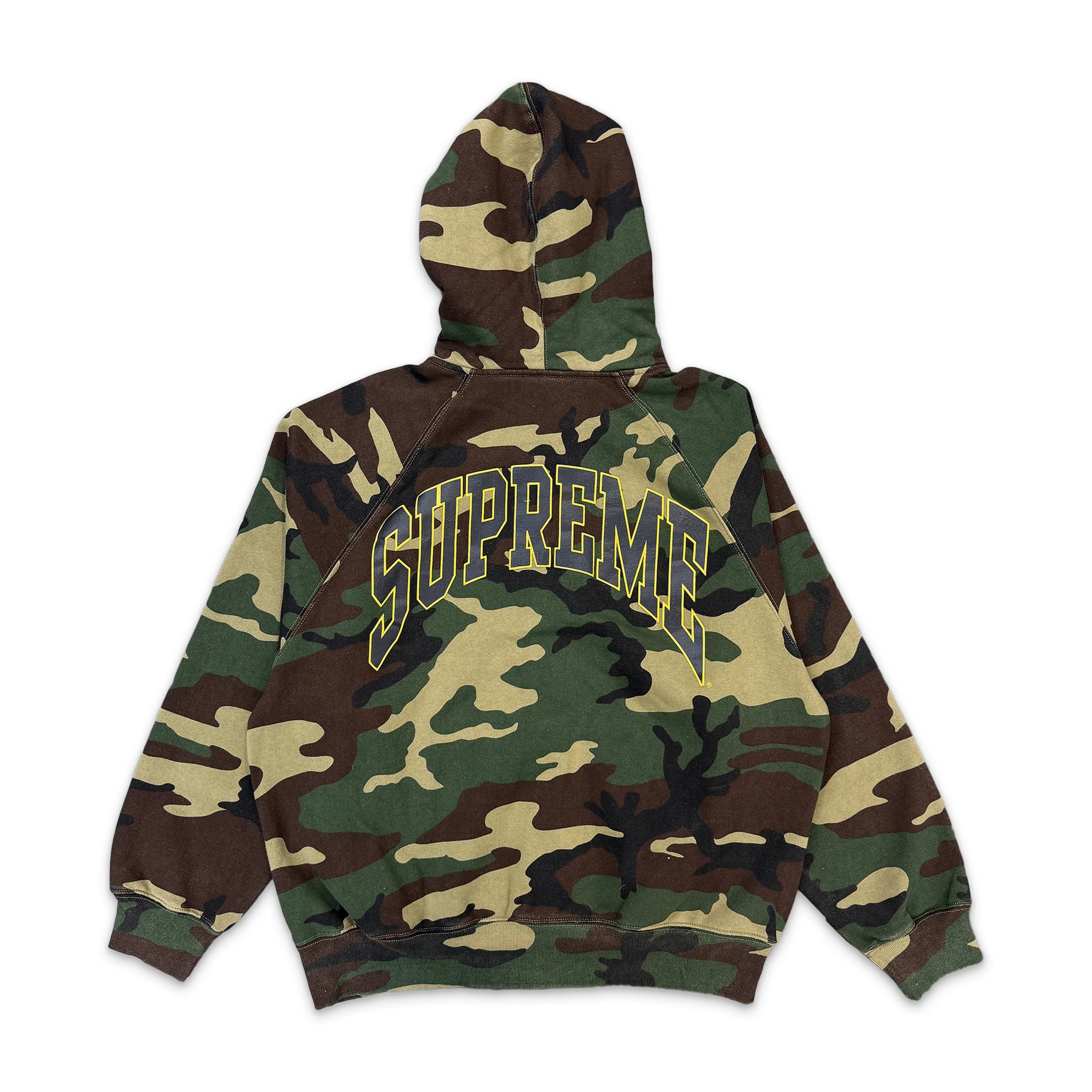 Cracked Raglan Zip Up Hoodie "Woodland Camo" (SS26) - Image 2