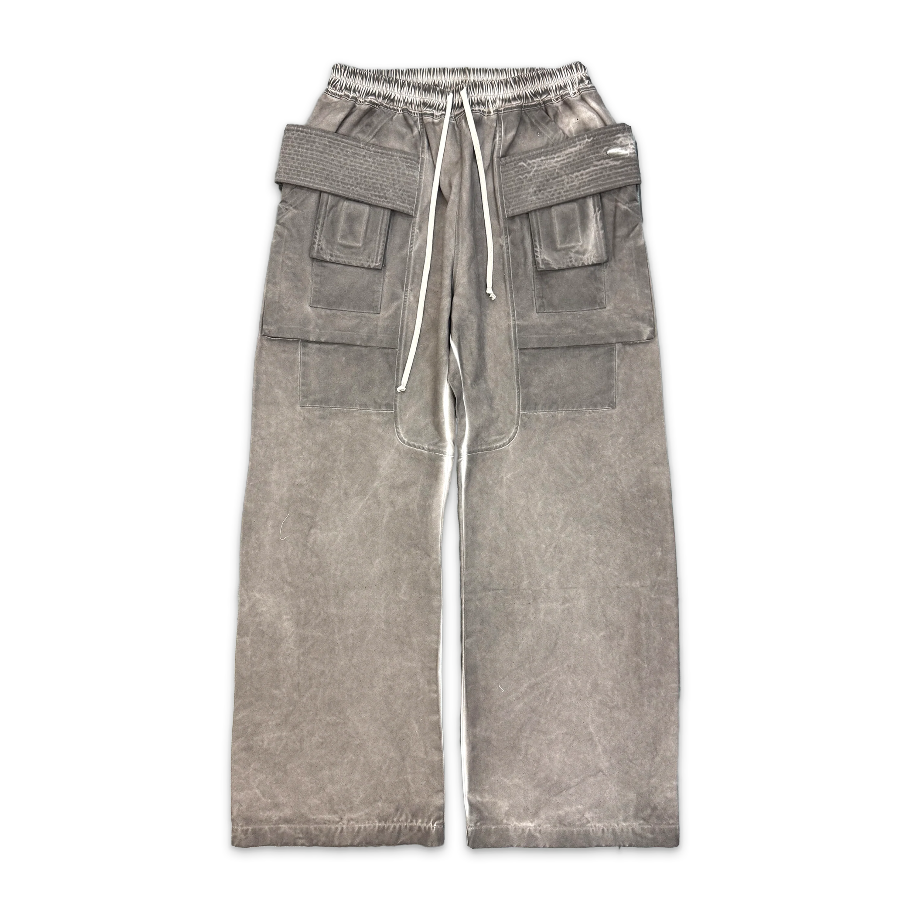 Creatch Cargo Wide Leg Drawstring Pants "Over-Dyed Dust"