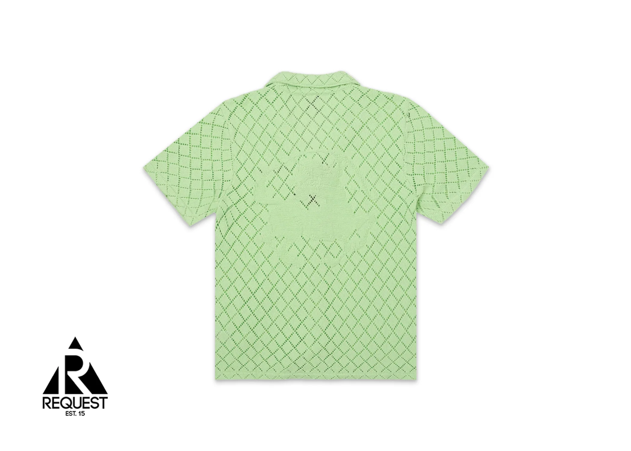 Crochet Film Festival Button Down Top "Mint Green" - Image 2