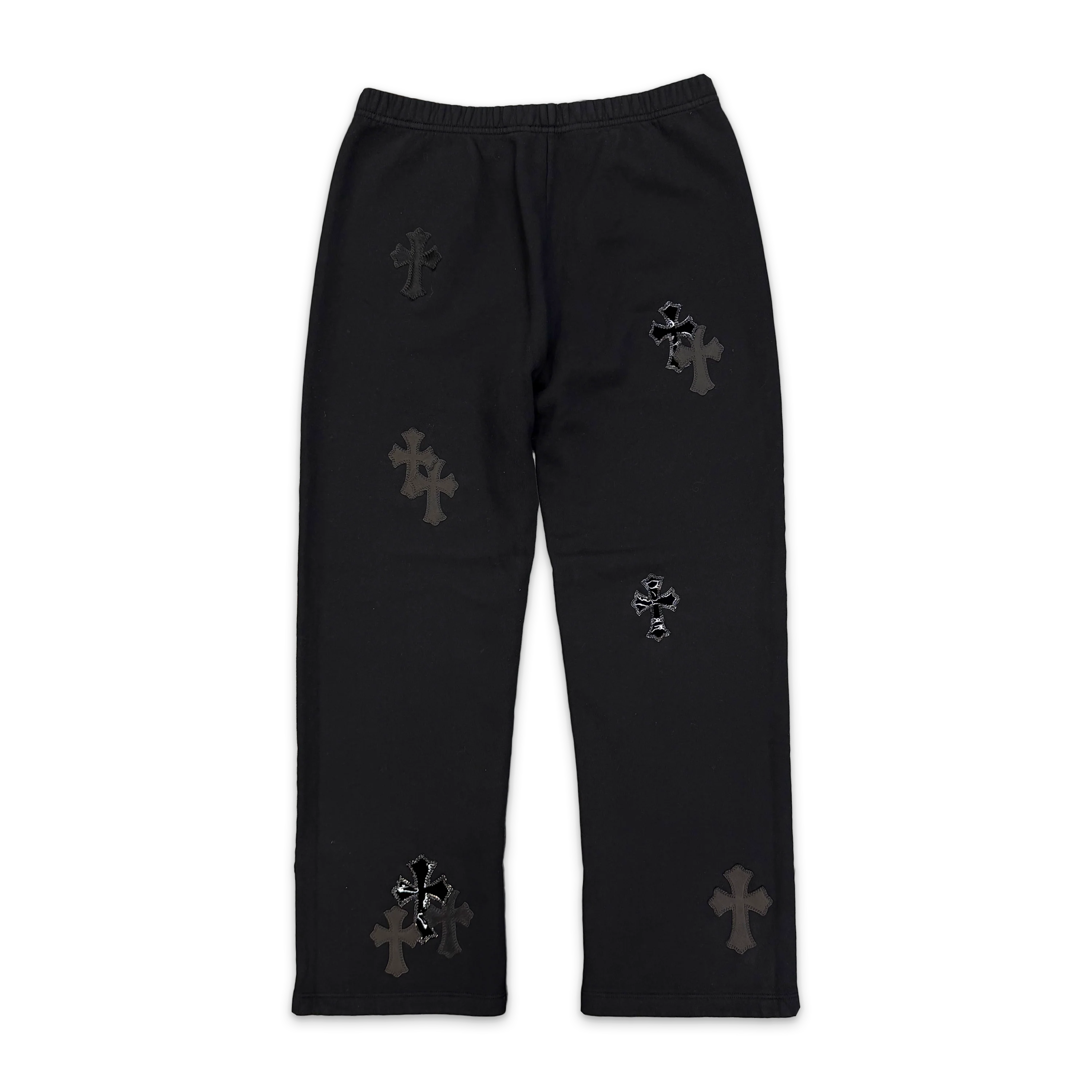 Cross Patch Wide Leg Sweatpants "Black" - Image 2