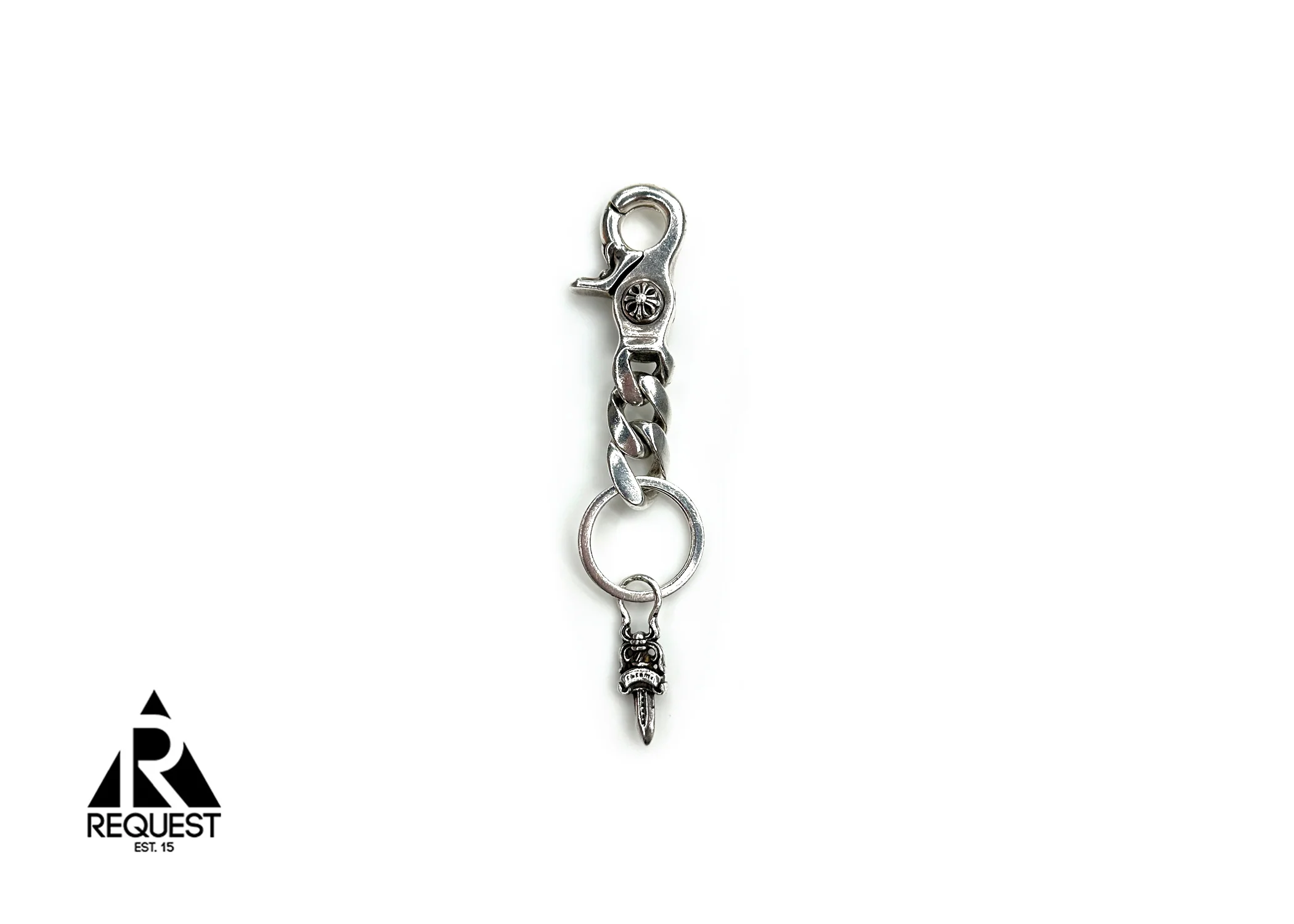 Cuban Link Keychain With Dagger