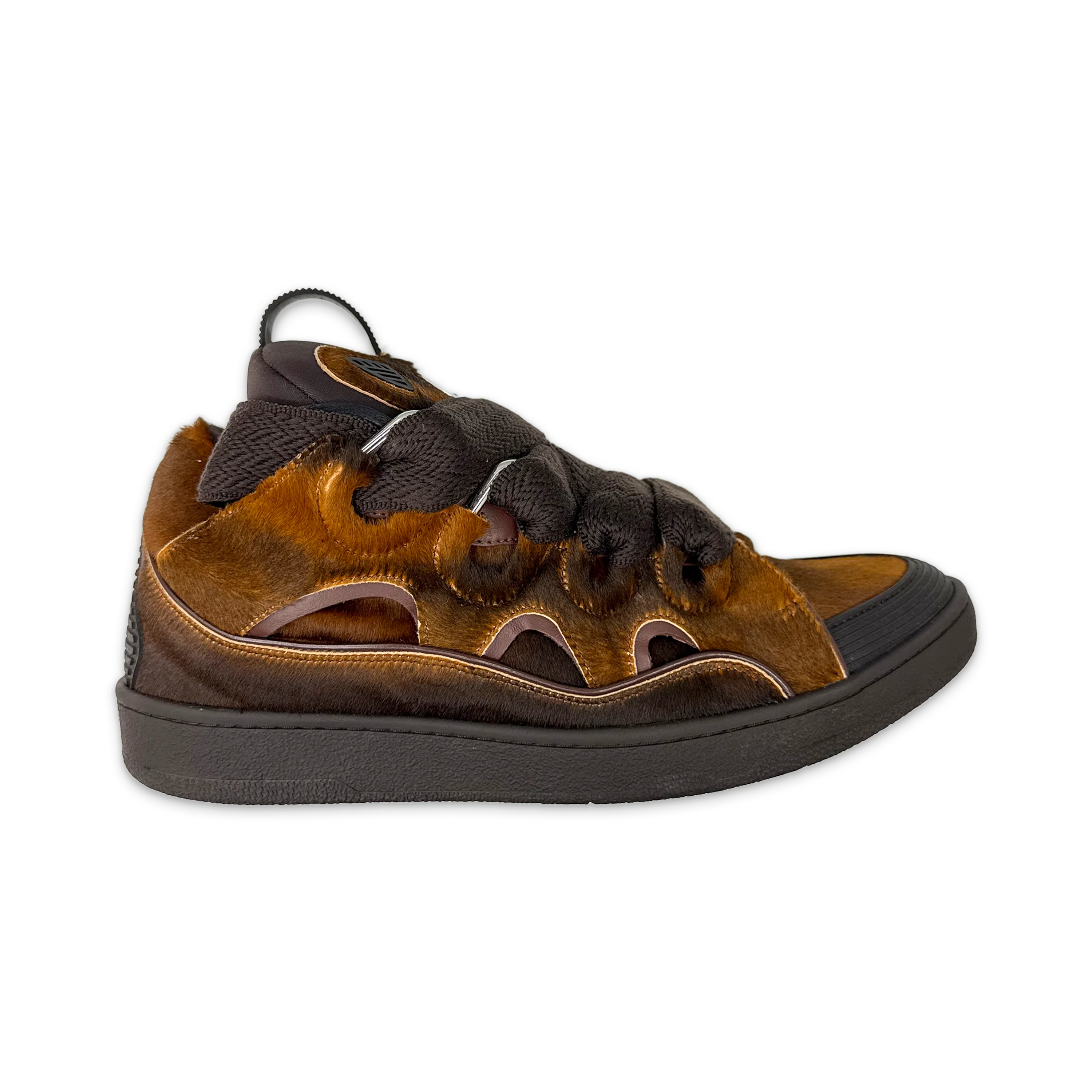 Curb Pony Hair Sneaker "Brown"