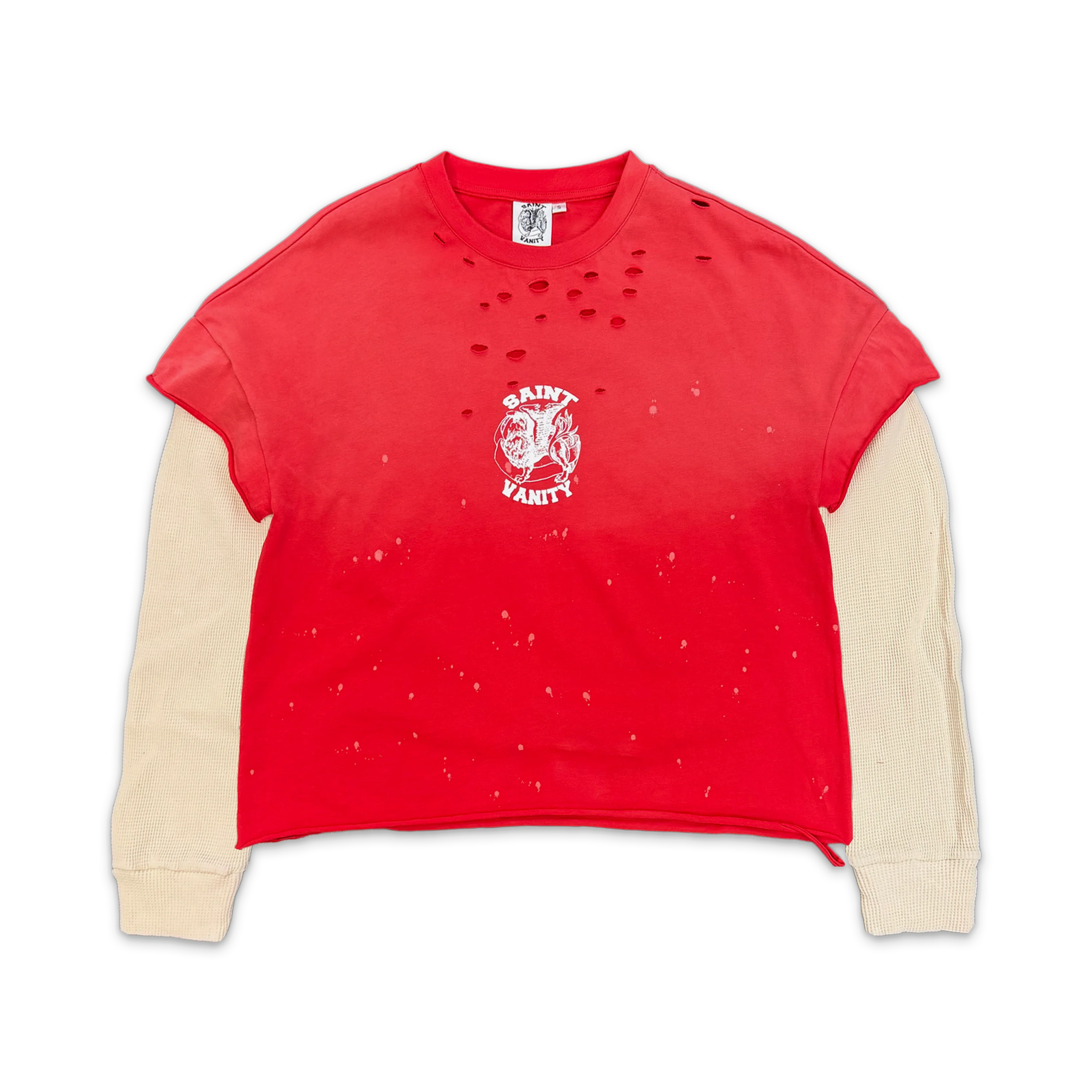 Cutoff Layered Thermal L/S Tee "Red"