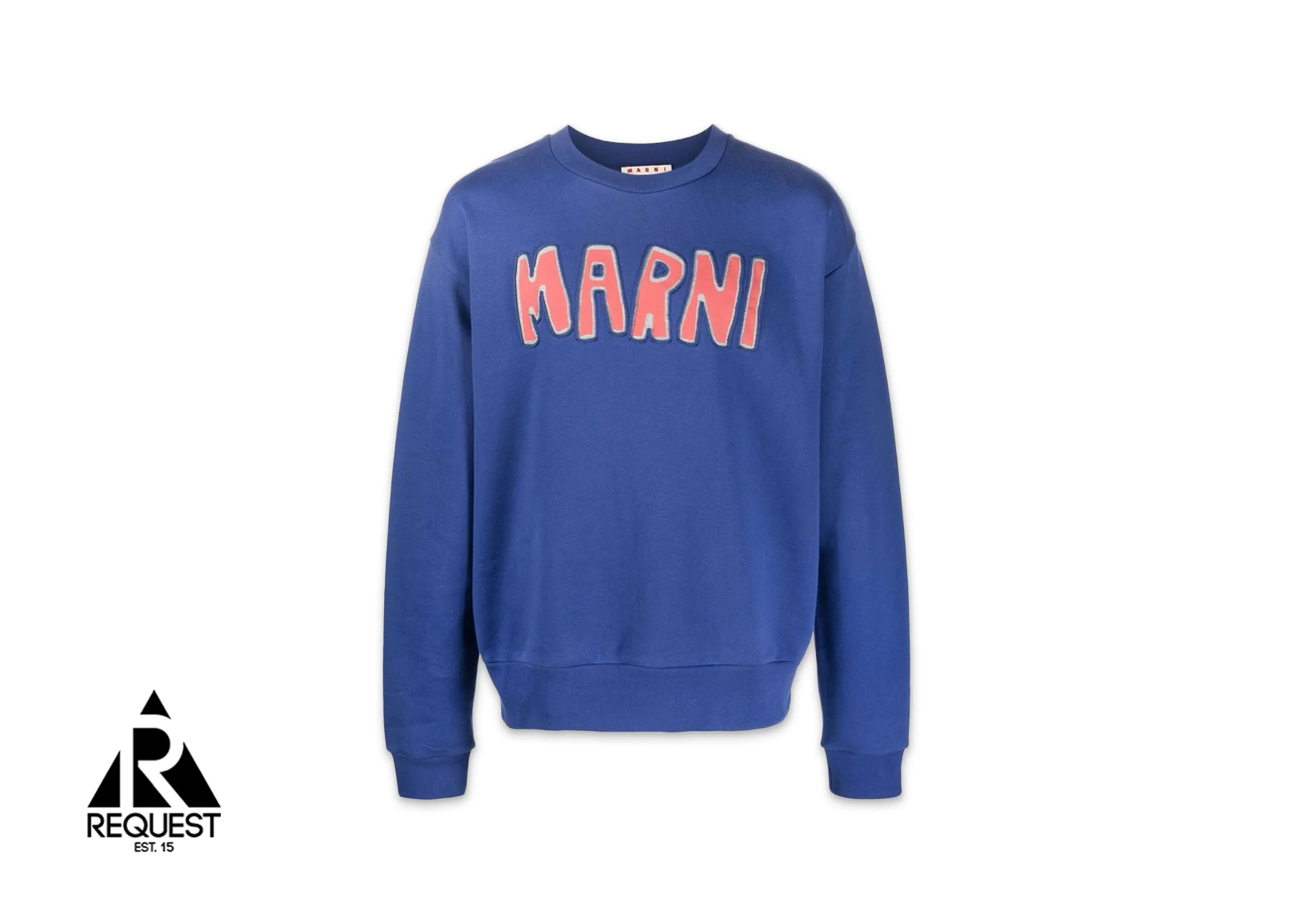 Cutout Logo Crewneck Sweatshirt "Blue"