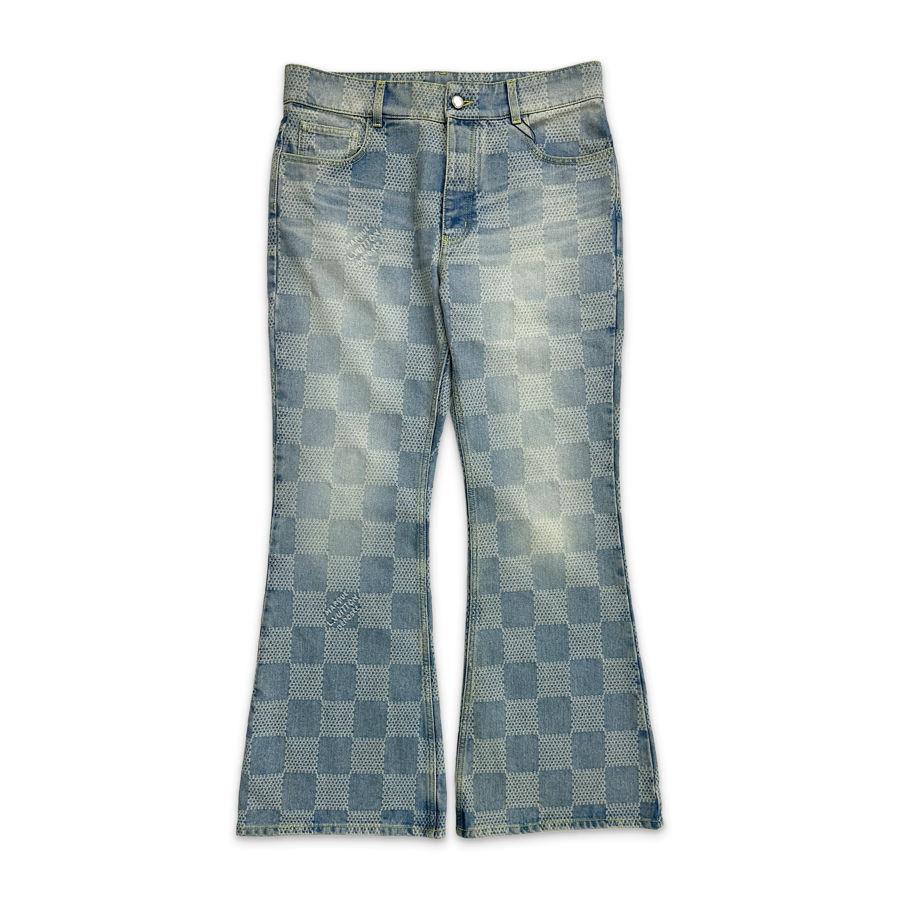 Damier Denim 3D Bootcut Pants "Light Denim"