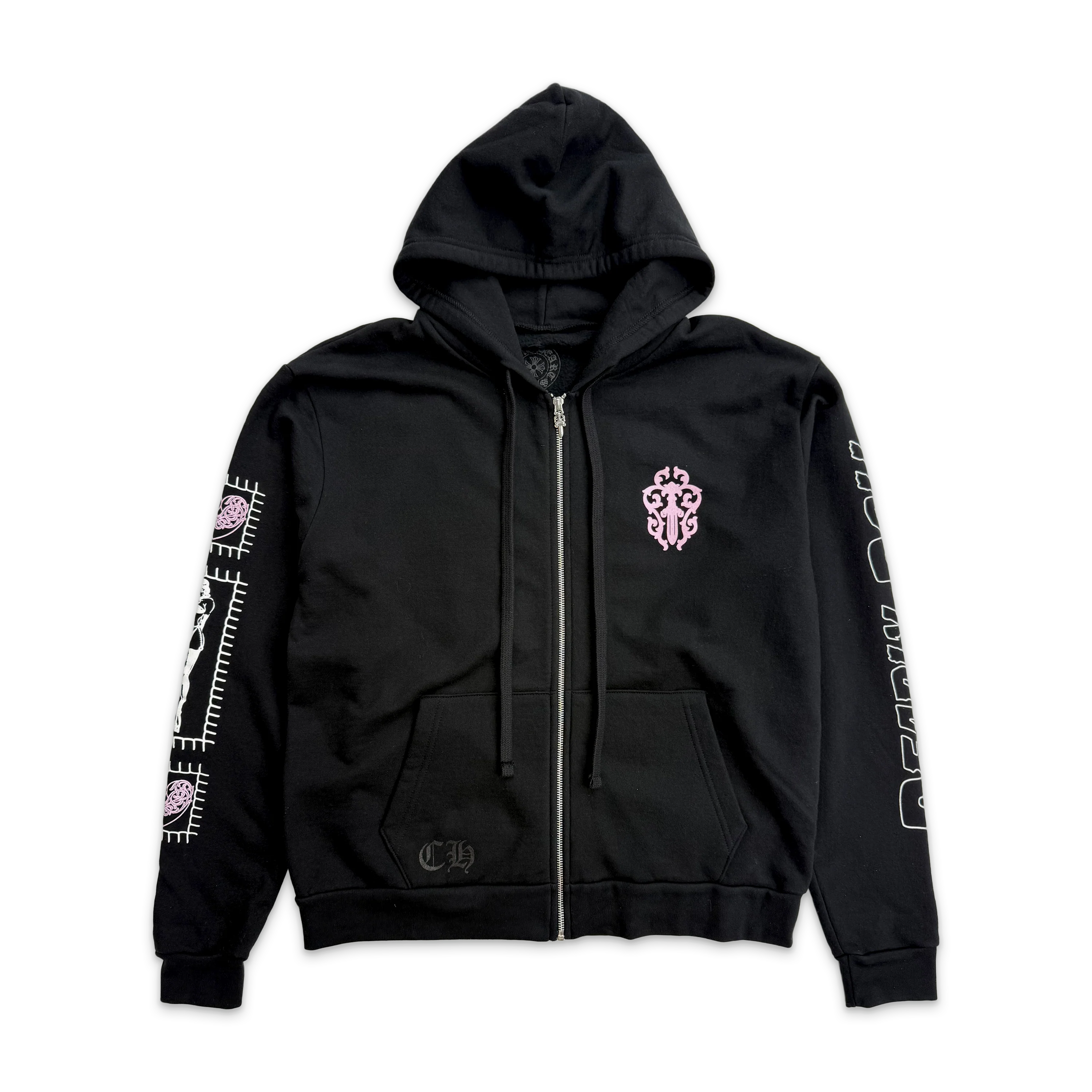 Deadly Doll Art Basel 2025 Zip Up Hoodie "Black Pink"