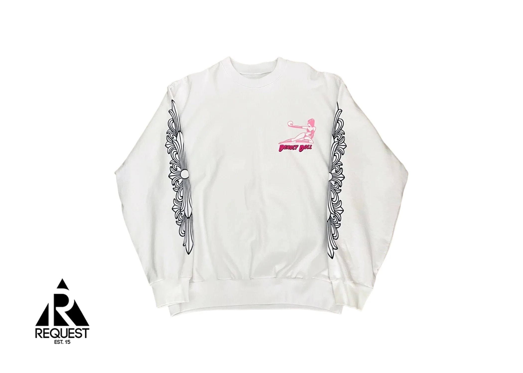 Deadly Doll Cry On Me Crewneck "White"