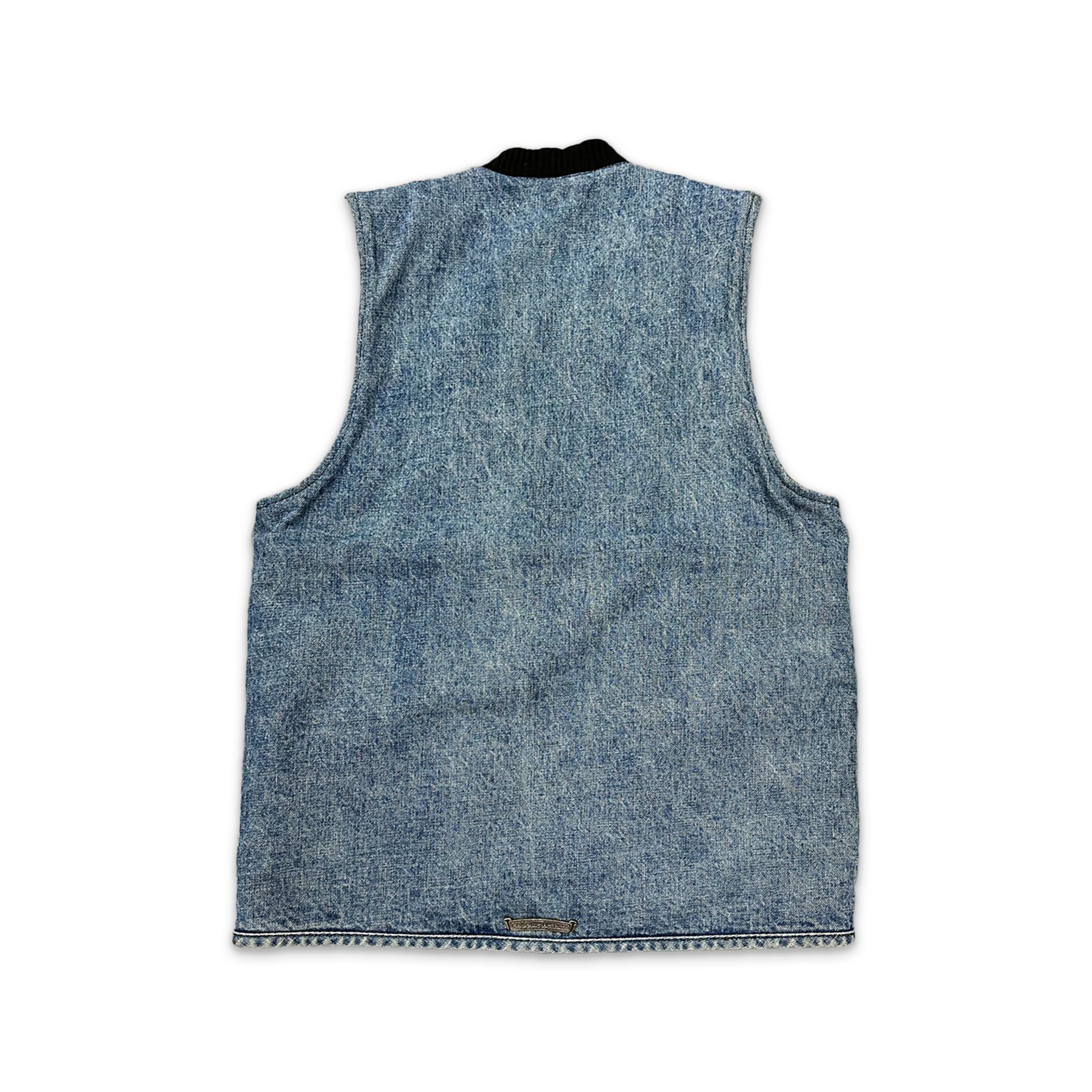 Denim Shearling Vest "Blue" - Image 2