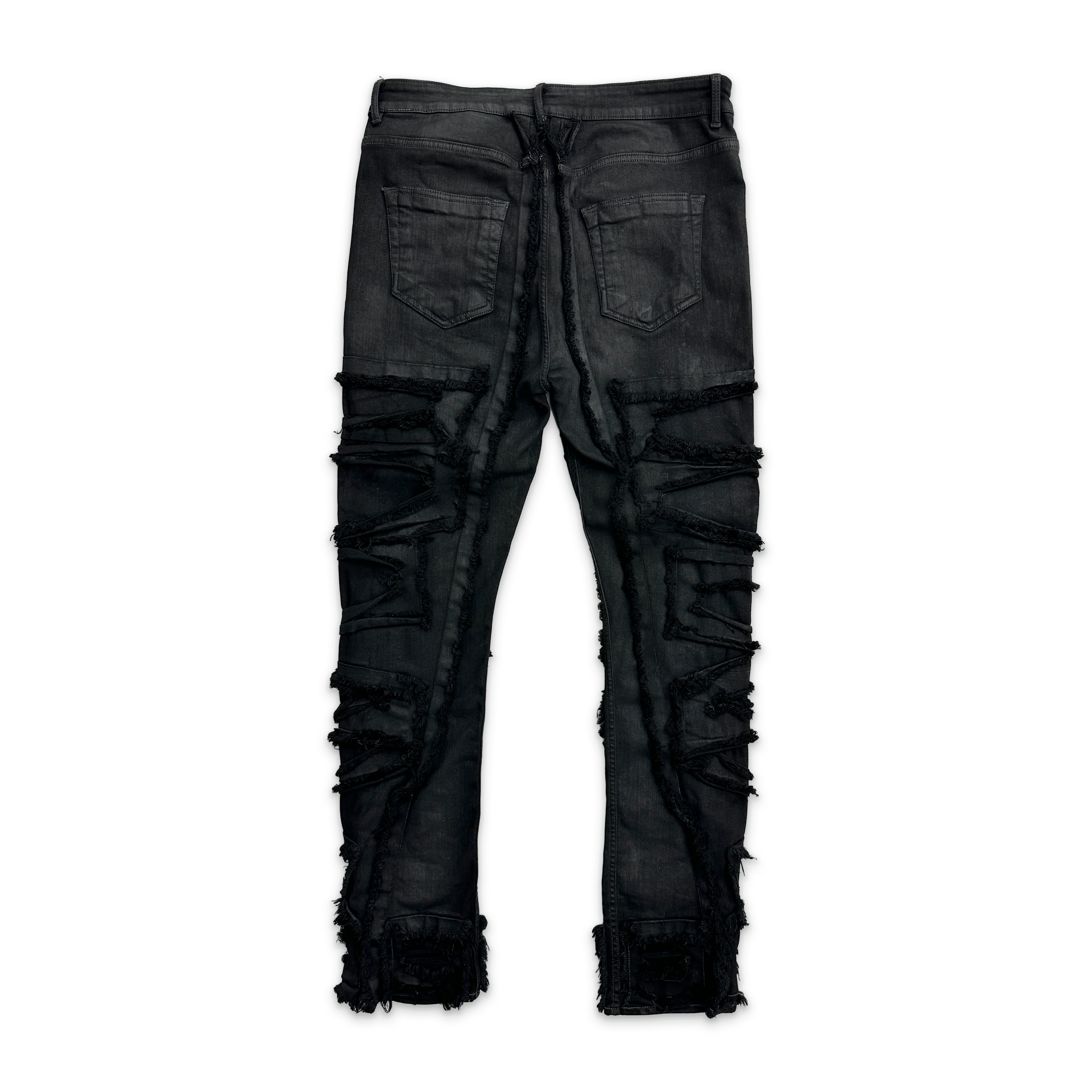 Detroit Cut Distressed Denim "Black Wax" - Image 2