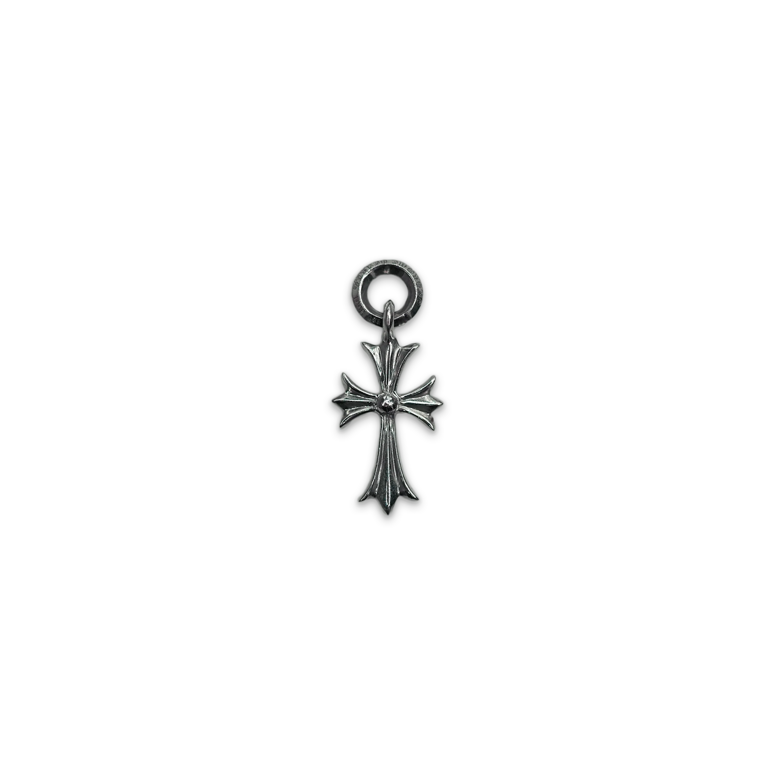 Diamond Tiny Cross Pendant 18K White Gold - Image 2