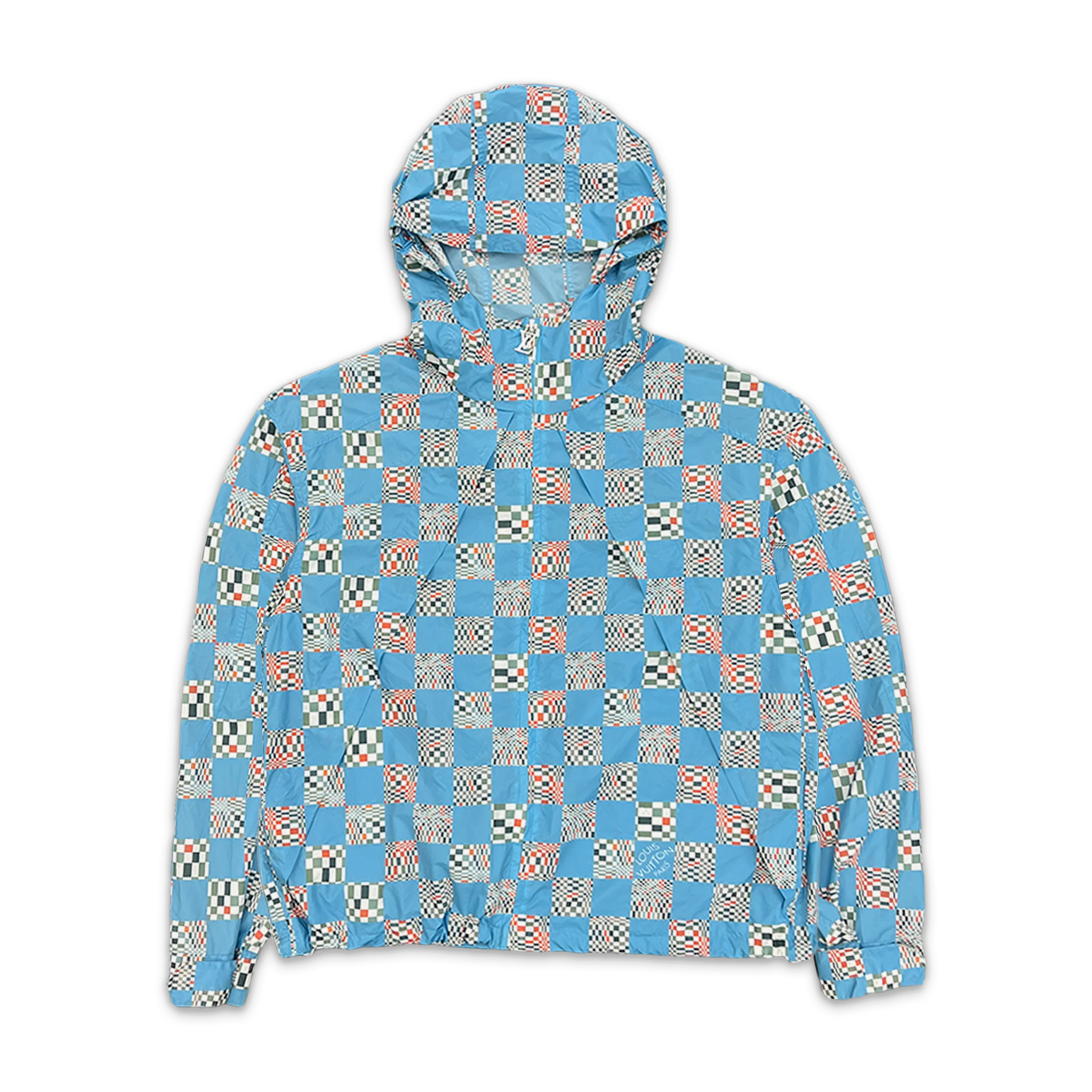 Distorted Damier Windbreaker "Sky Blue"